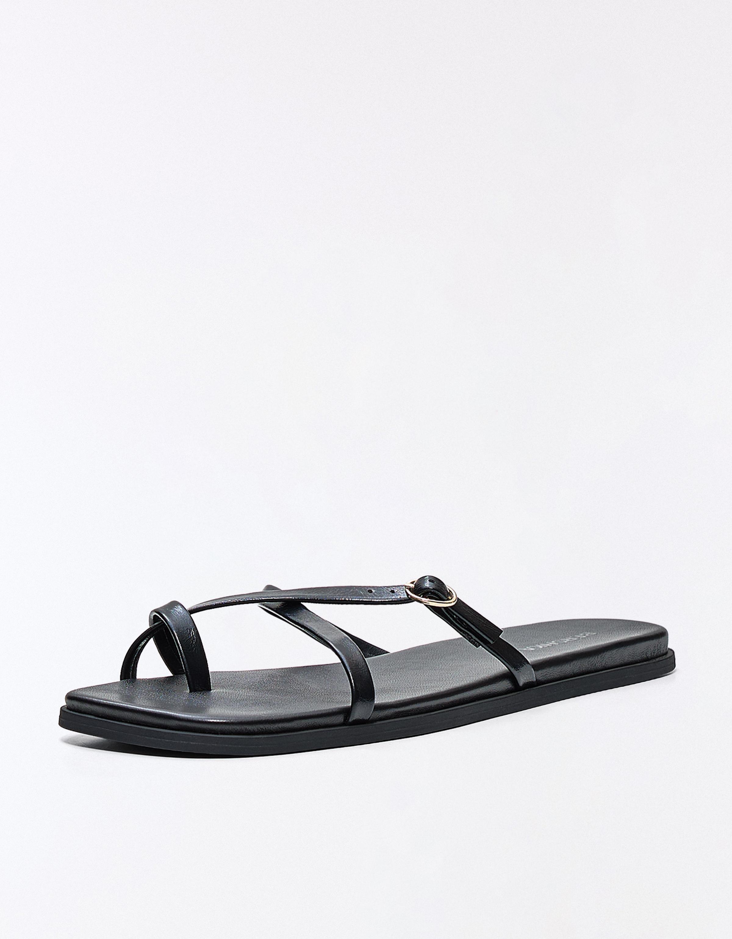 Multi-strap flat slider sandals