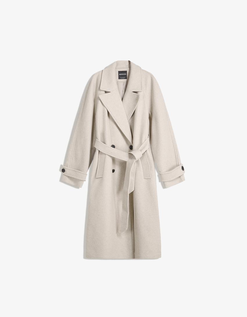 Trench doux ceinturé-Sable