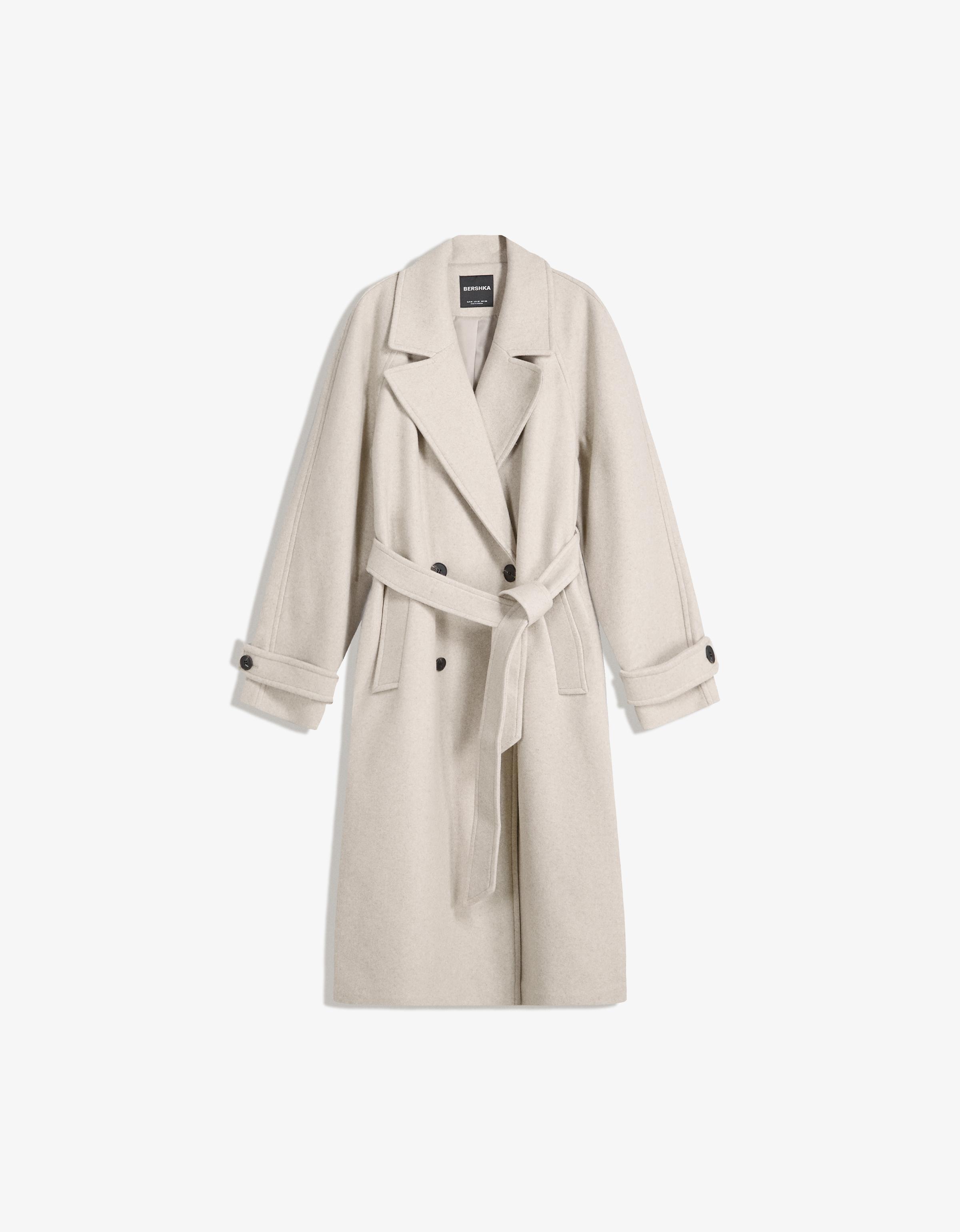 Soft trench coat with belt - Sand