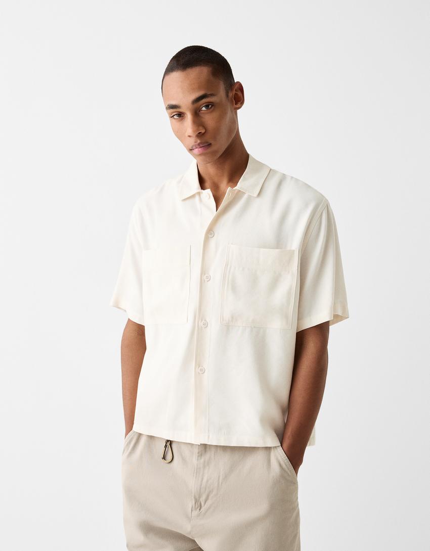 Boohooman Chemise Oversize Manche Courte Manches Courtes