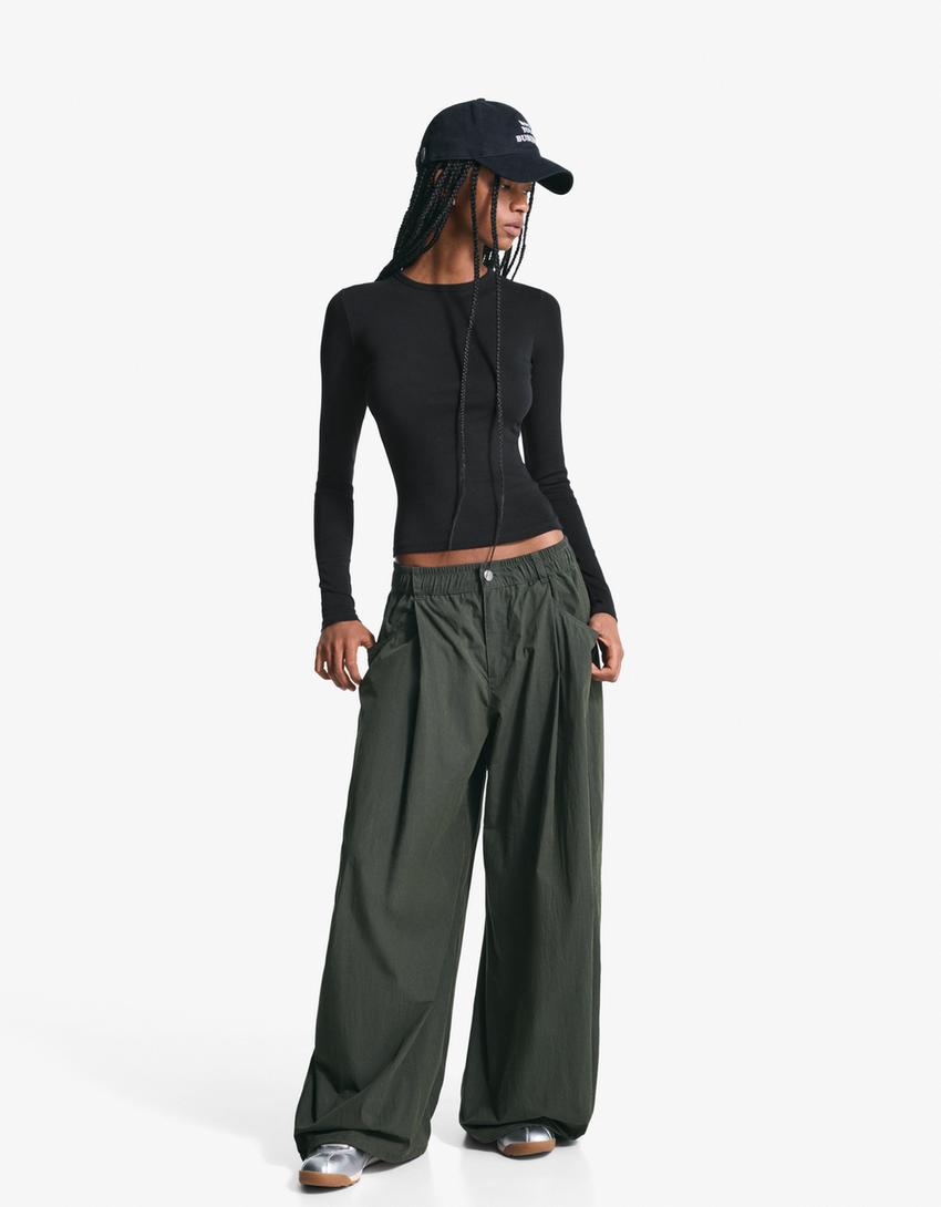 Long sleeve top-Black