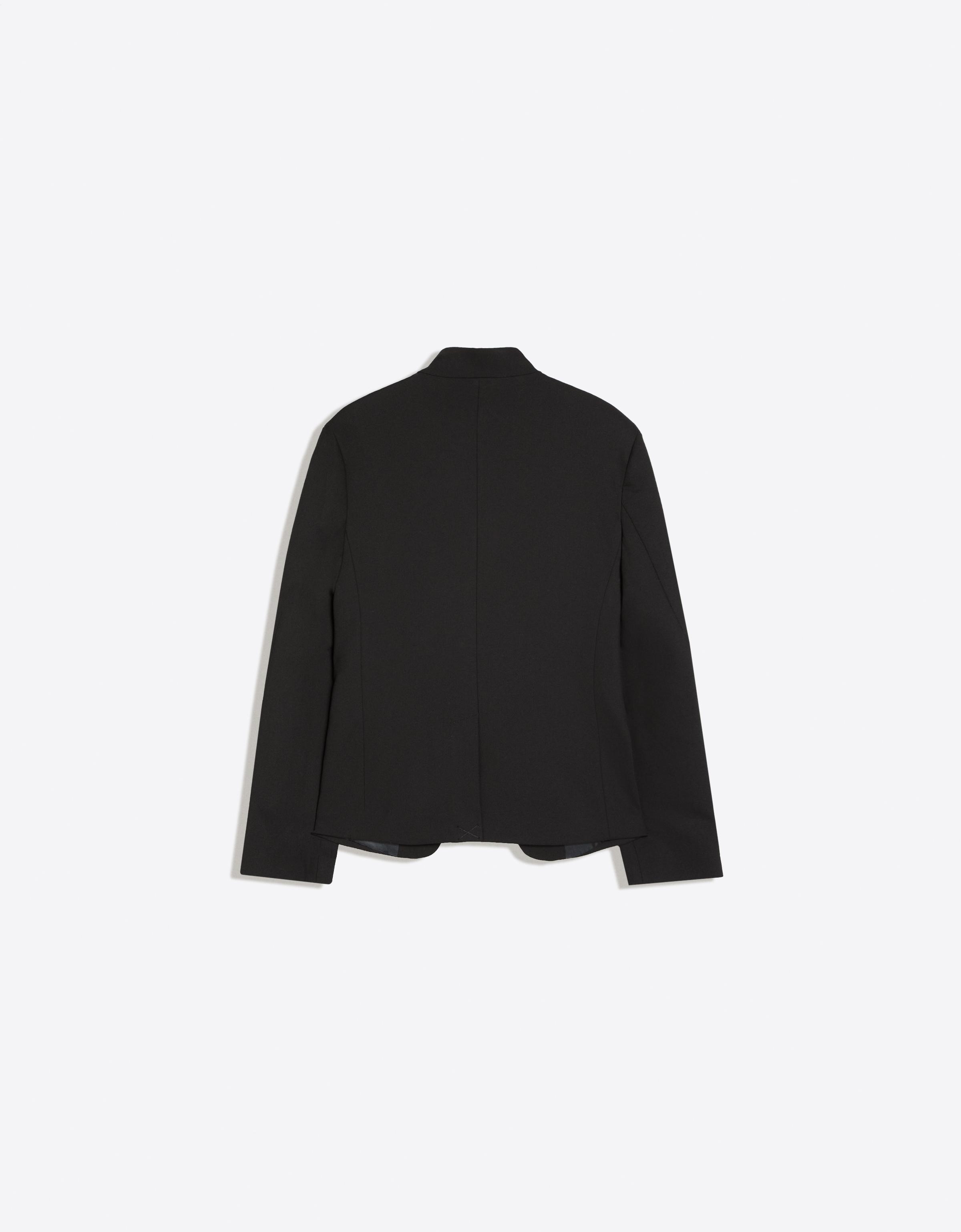 Double-breasted button-up blazer — Black