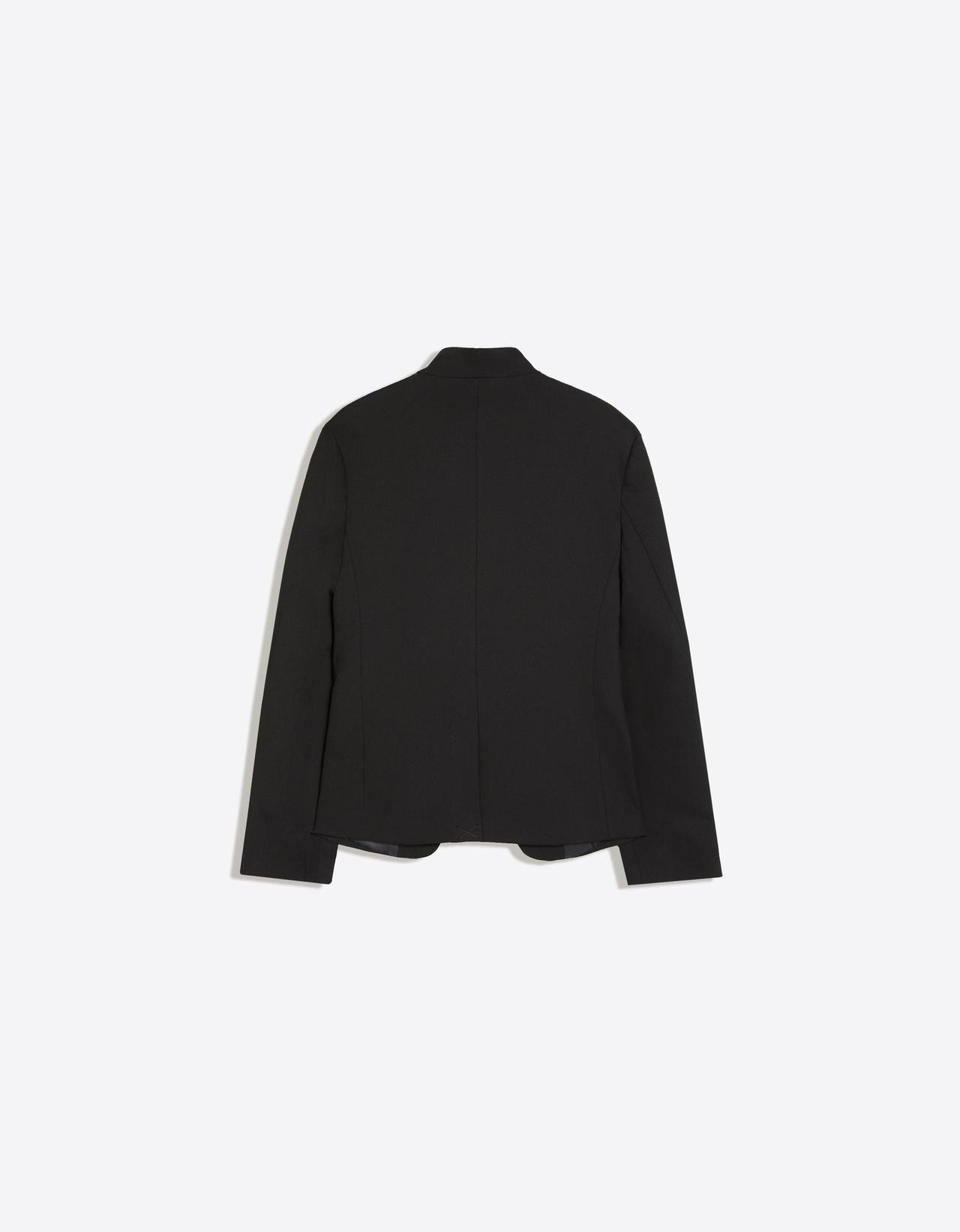 Double-breasted button-up blazer — Black