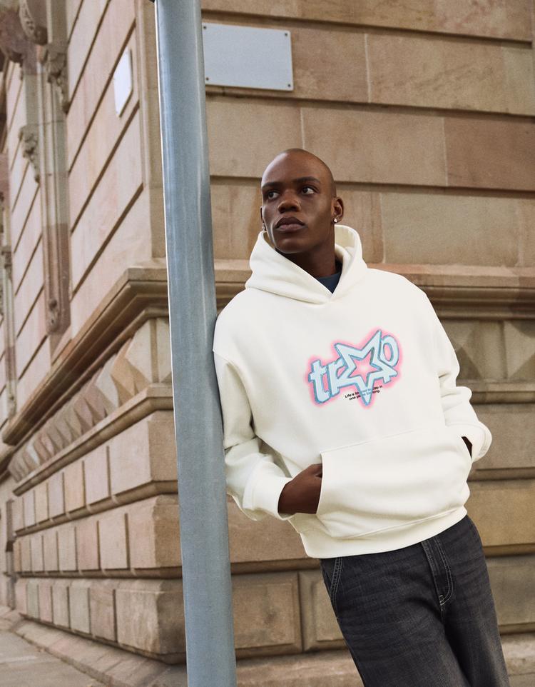 Sudadera capucha print