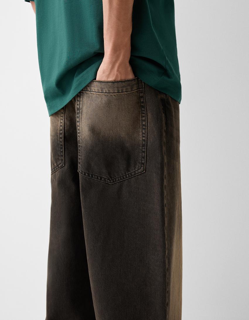 Jeans super baggy-Preto-3