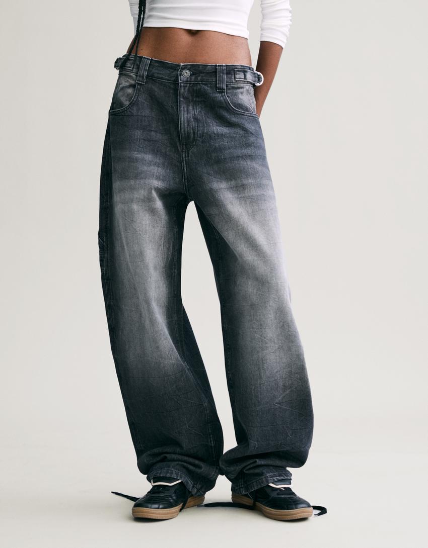 Verstelbare balloon fit carpenter jeans - Dames | Bershka