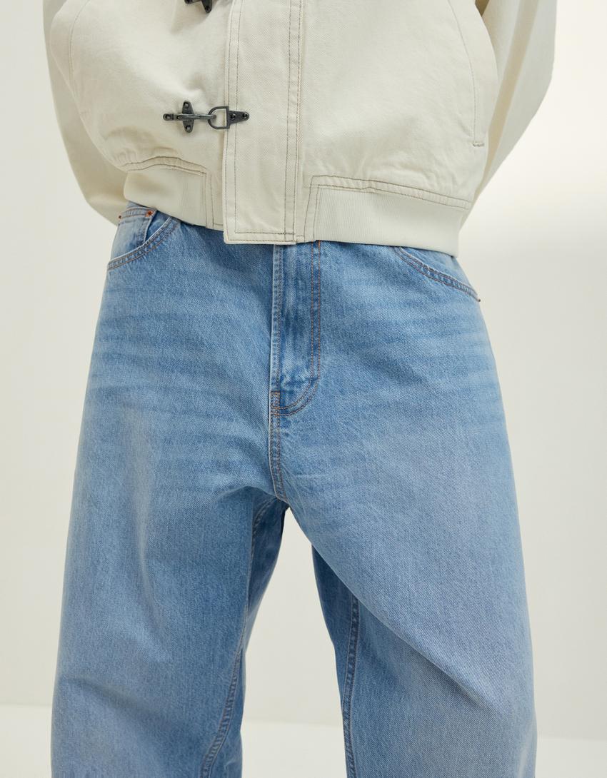 Jeans baggy-Azul lavado