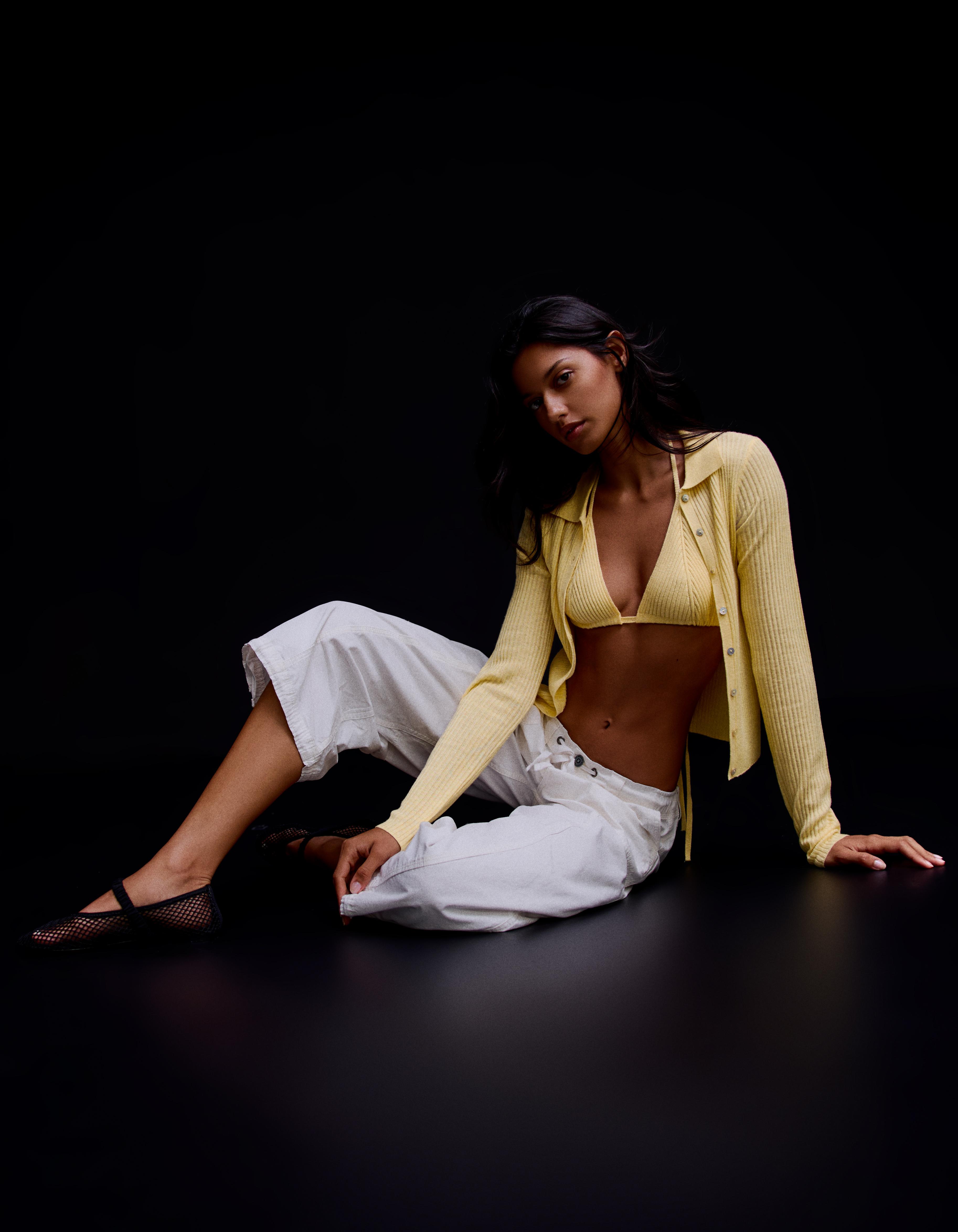 Triangle bikini top — Yellow