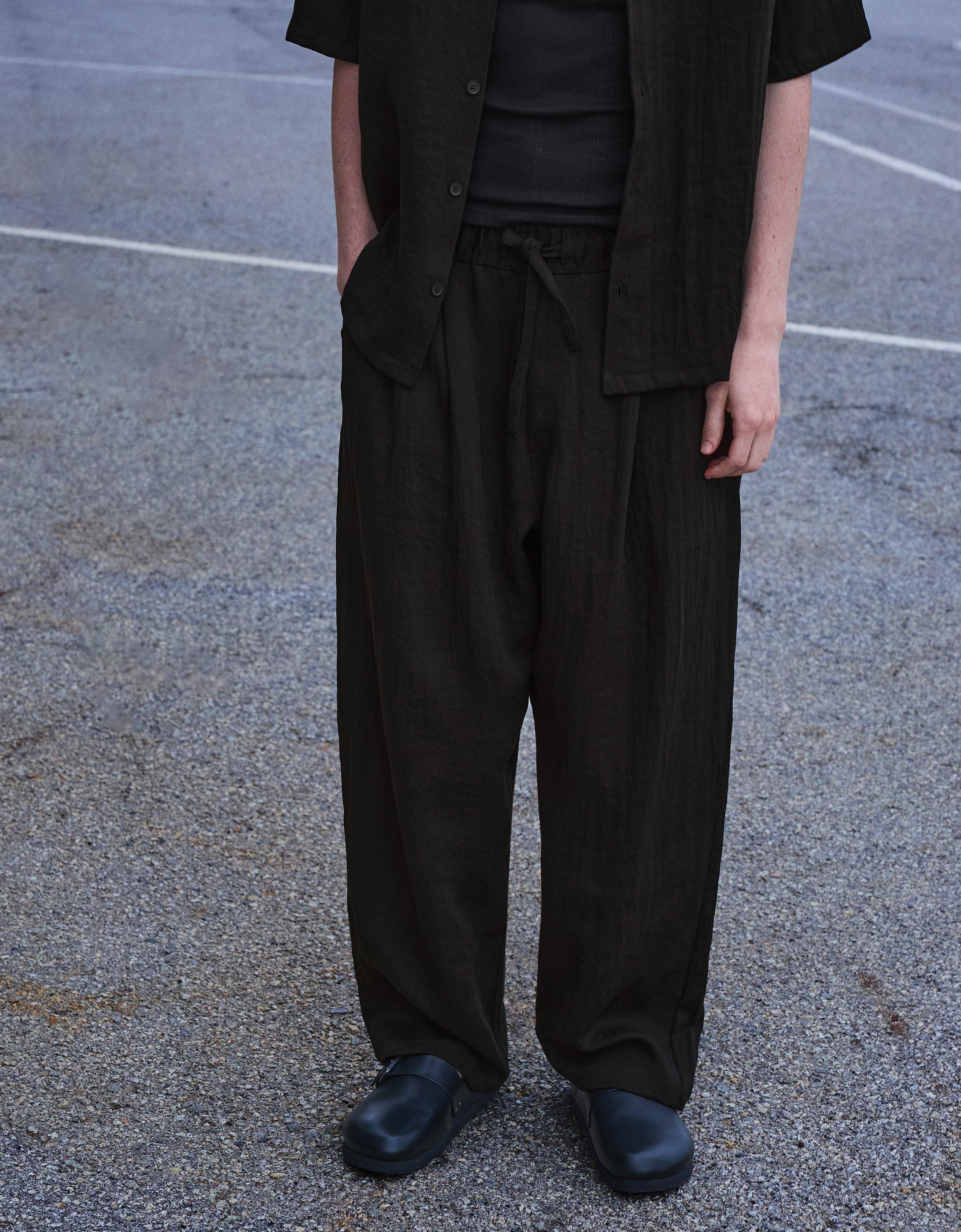 Rustic baggy trousers — Black