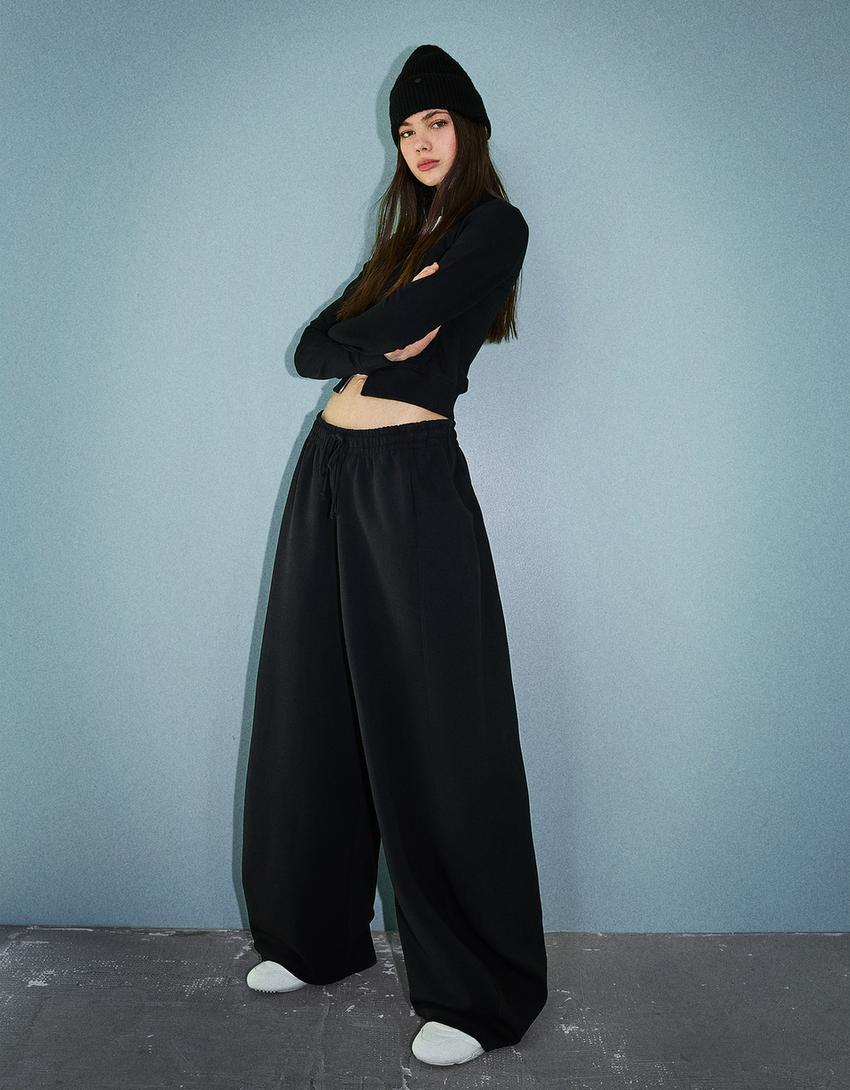 Plush sweatshirt and trousers set-Plush sweatshirt and trousers set