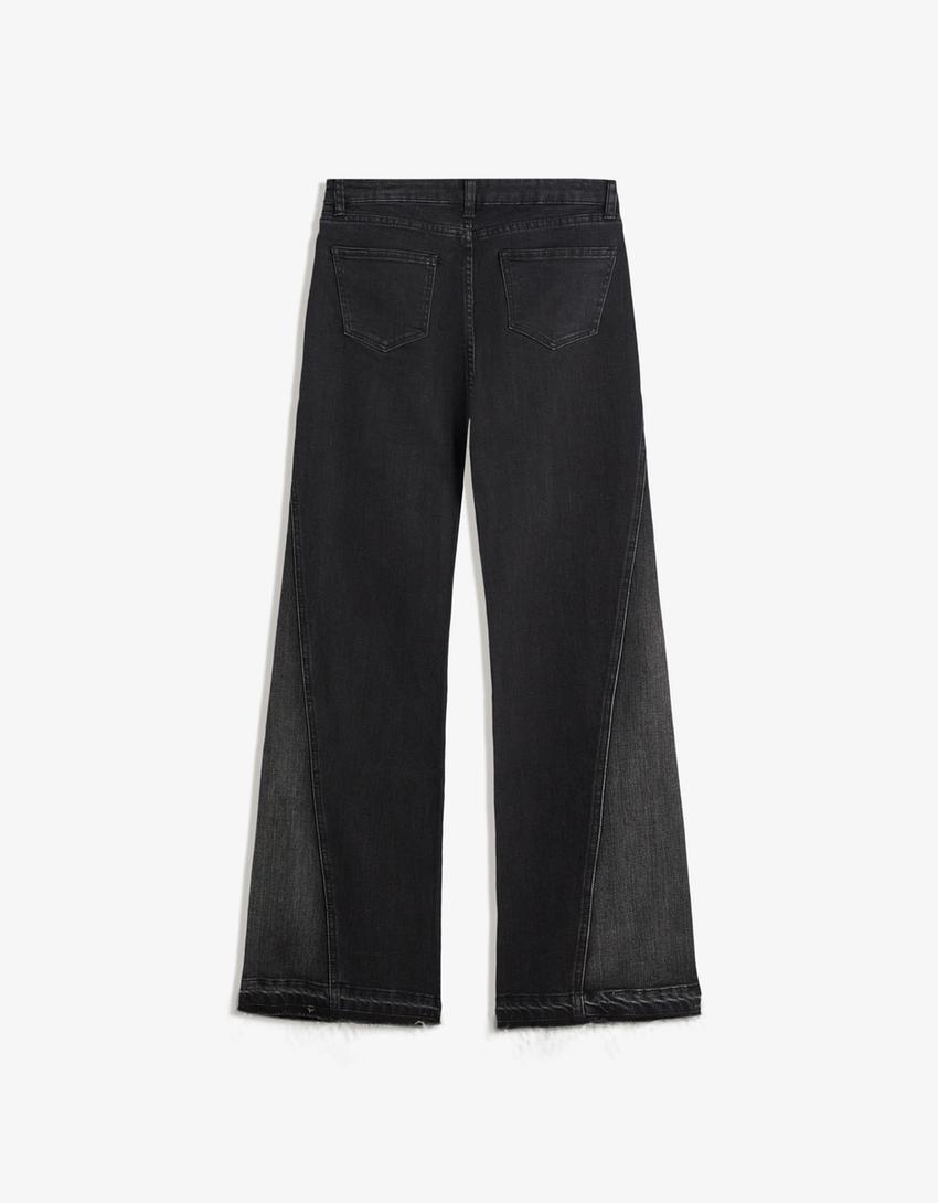 Jeans flare contraste-Noir-4