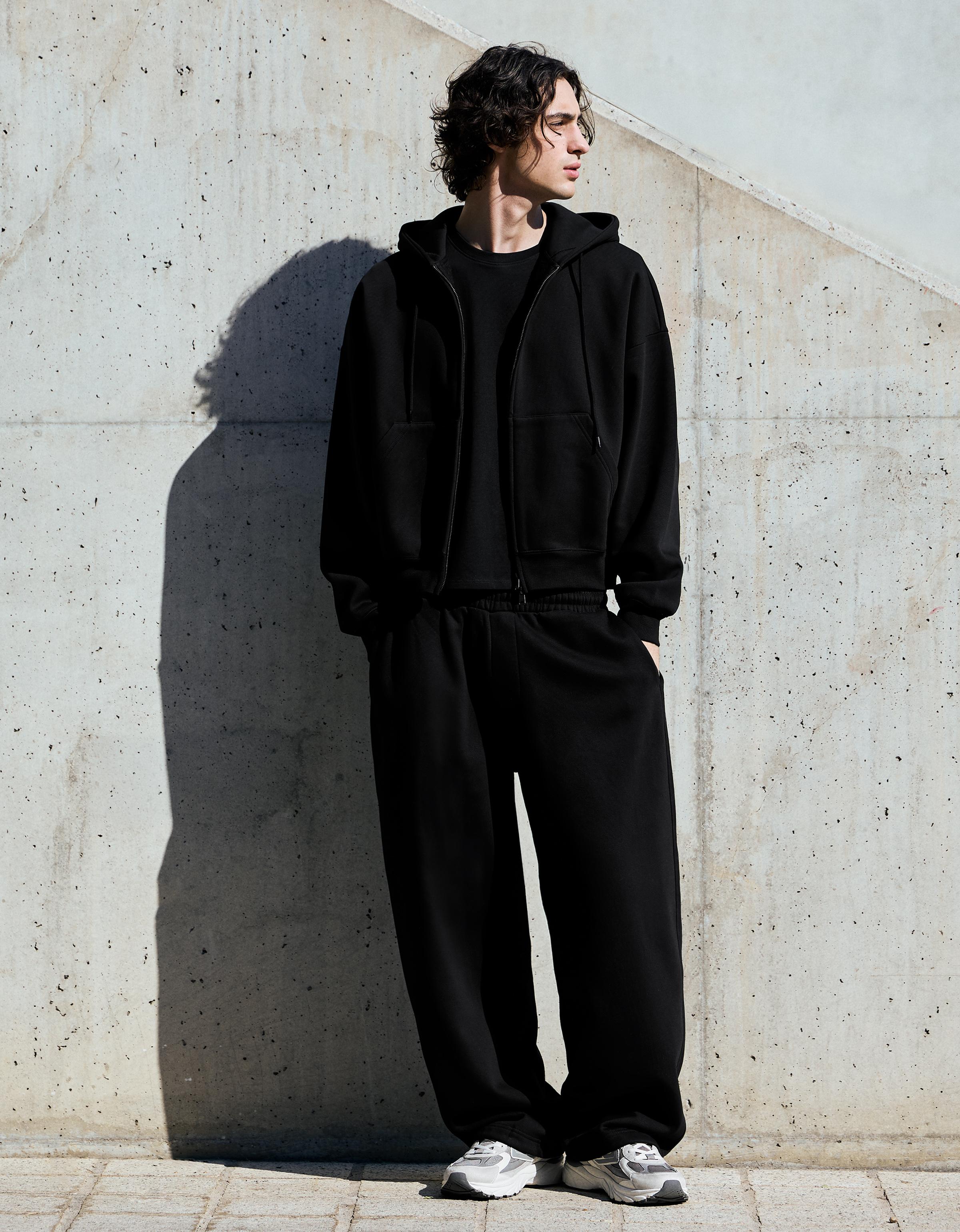 Bershka Pantalón Balloon Perchado Hombre L Negro