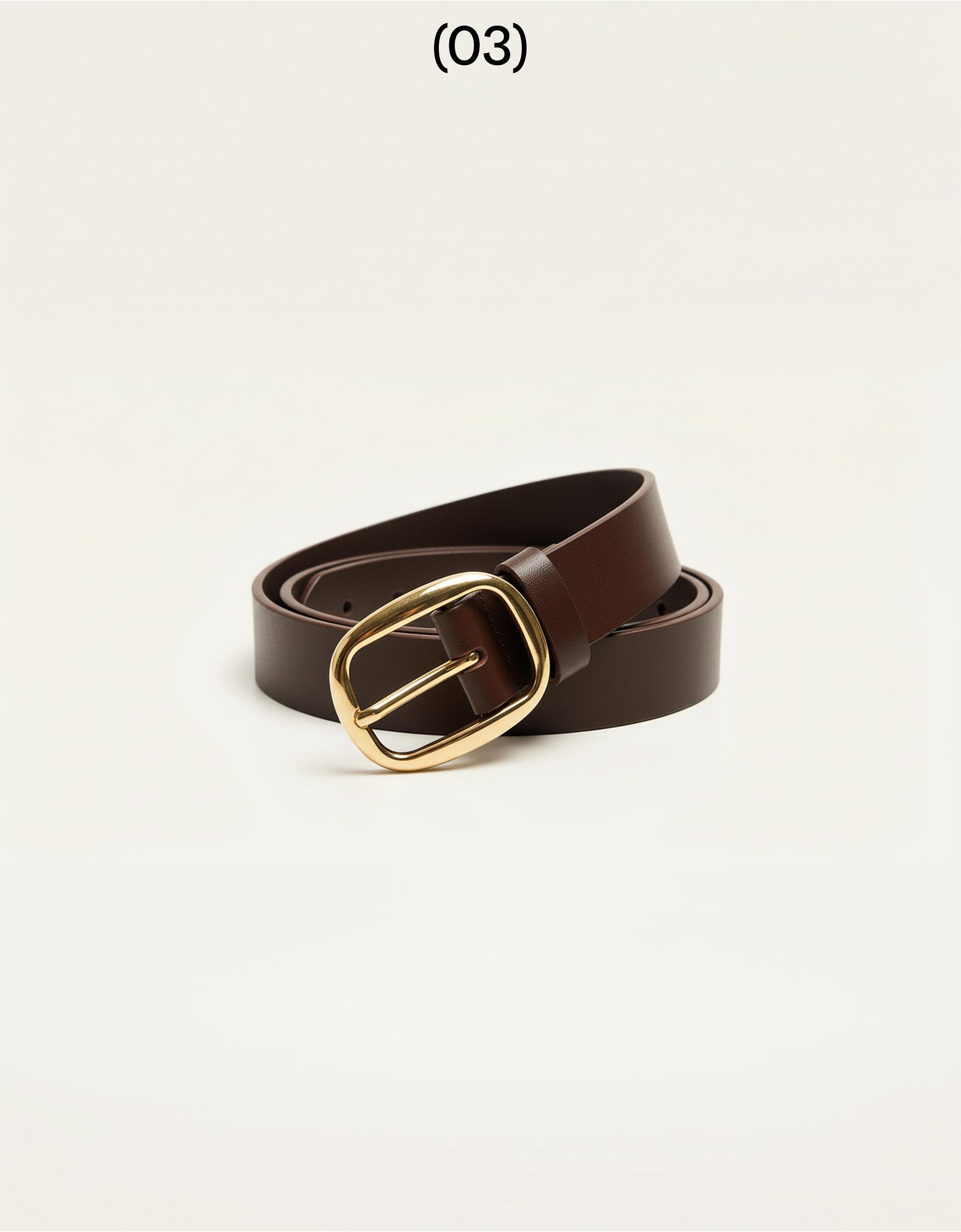 Buckle belt — Brown