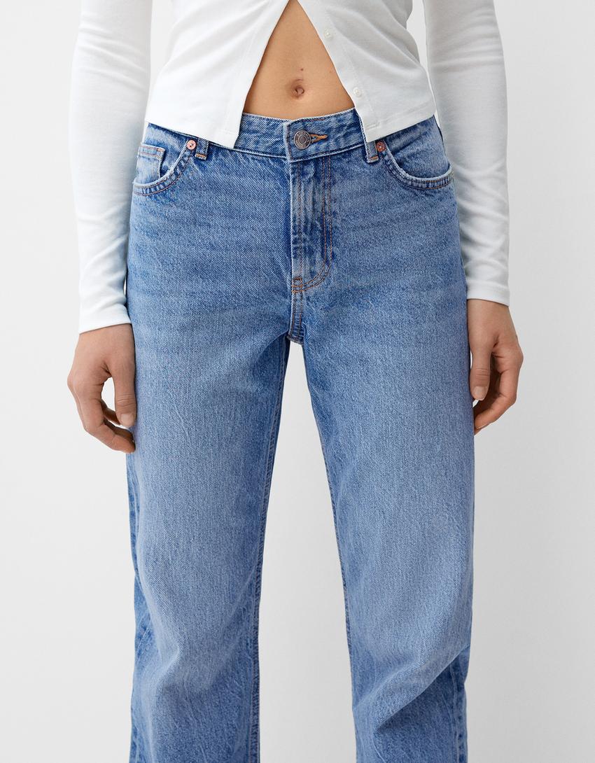 Jeans straight-Azul lavado-3