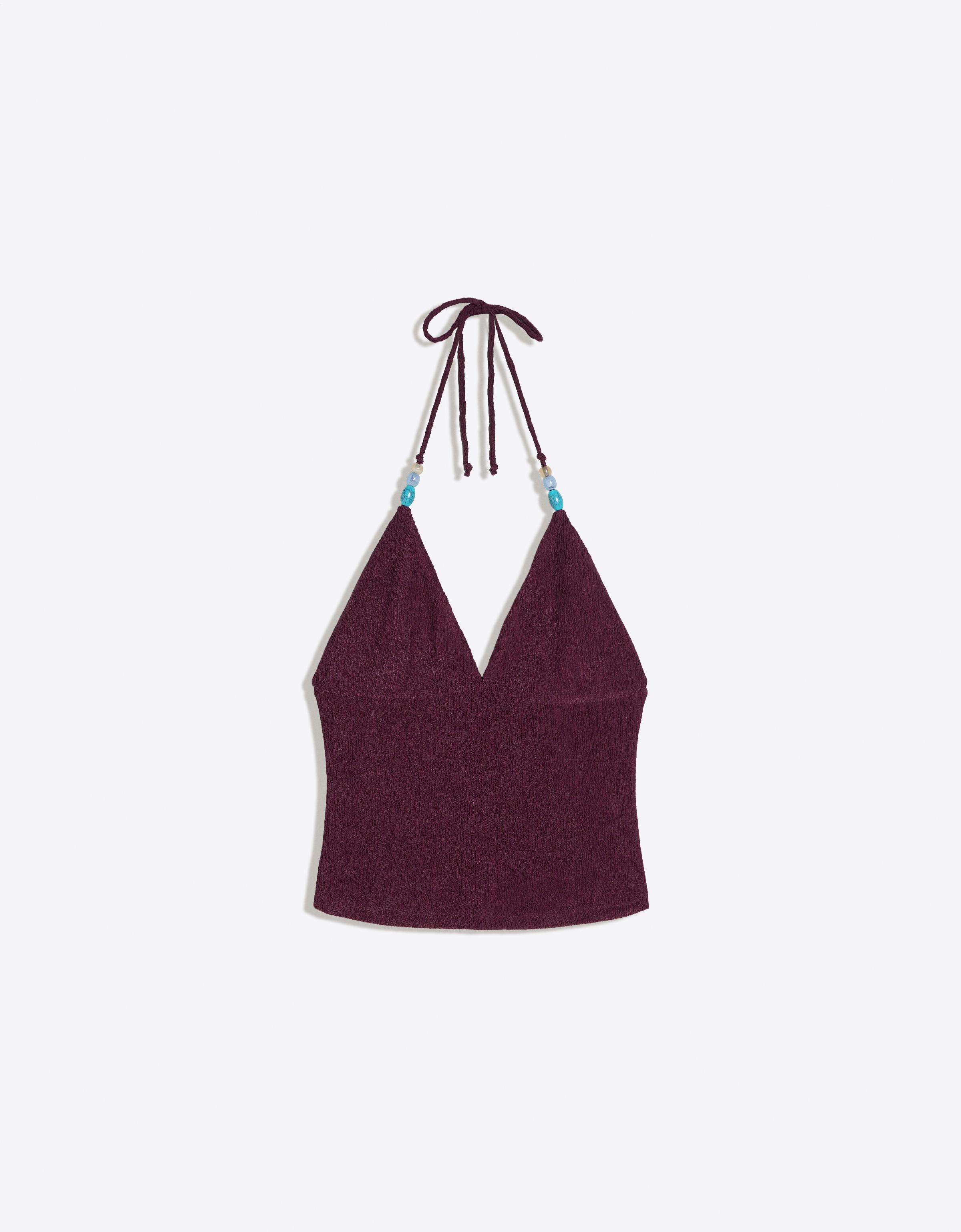 Rustic halter top — Violet