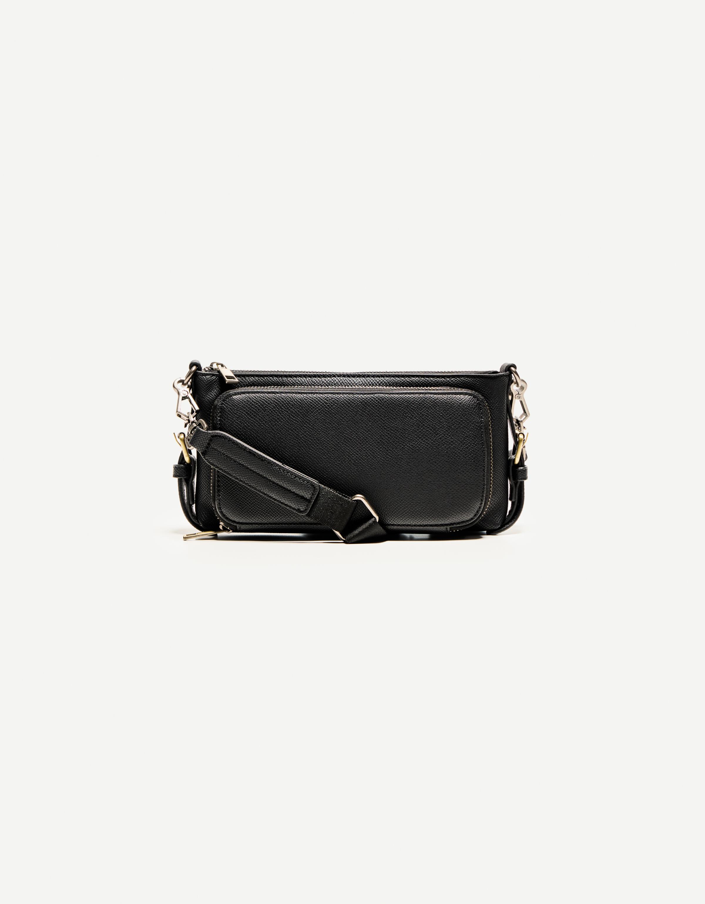 Bershka｜フェイクレザーメッセンジャー クロスバッグ ☆ドイツ発*BERSHKA*新作*フェイクレザーメッセンジャーバッグ