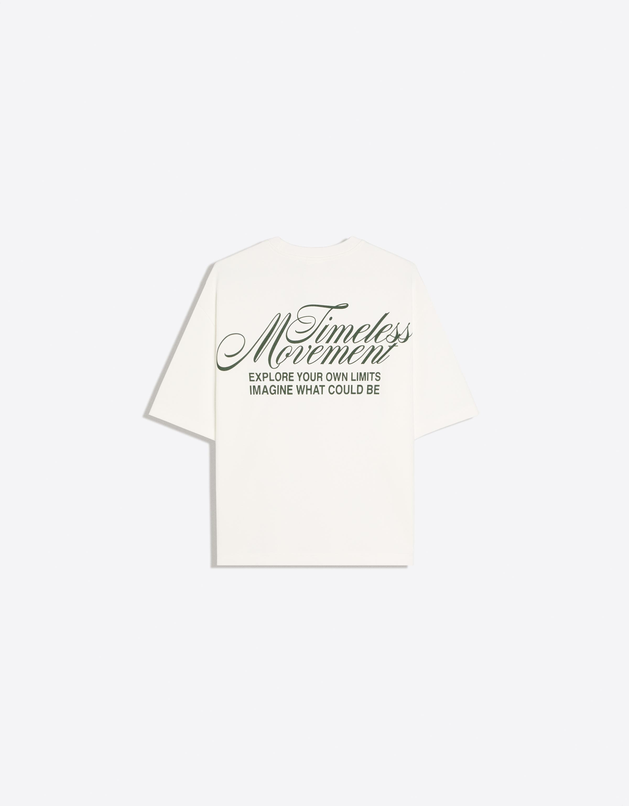 Short sleeve sweatshirt print T-shirt — Cream