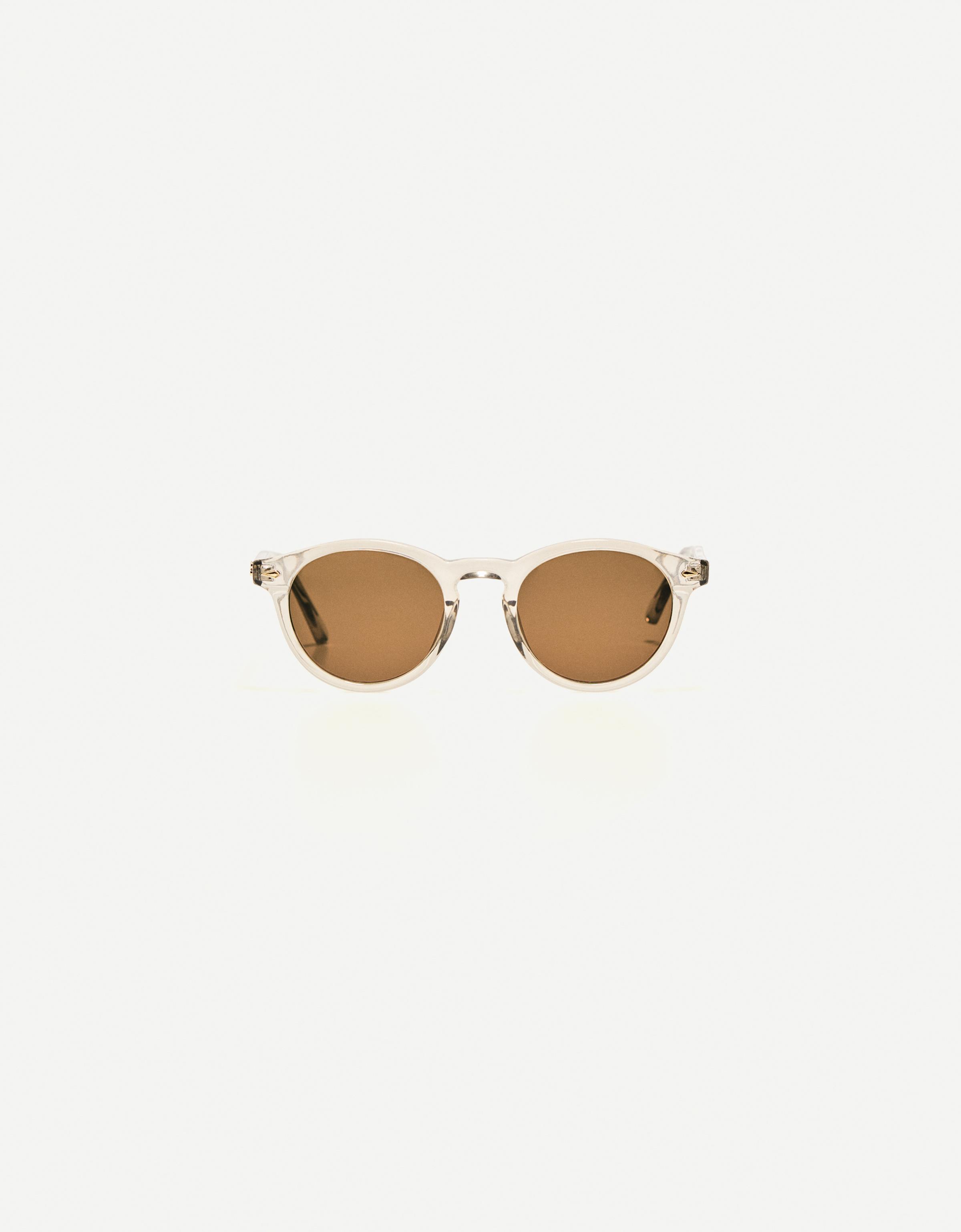 Bershka Sonnenbrille Mit Transparentem Gestell Herren Braun