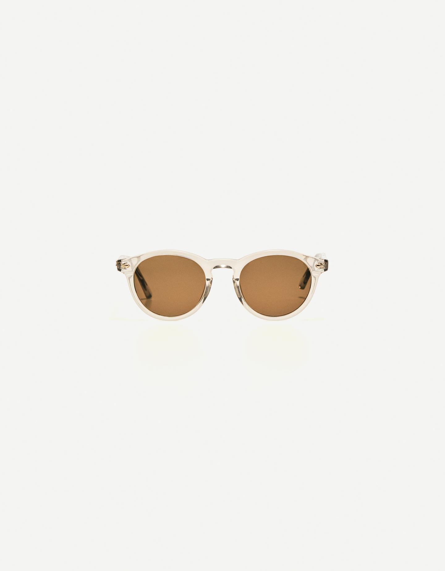 Bershka Gafas Sol Pasta Transparente Hombre Marrón