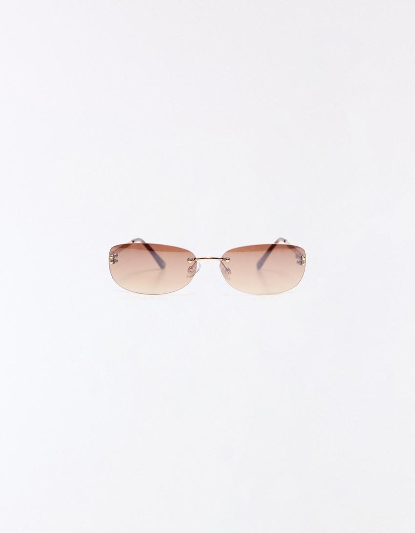 Randlose Sonnenbrille-Braun