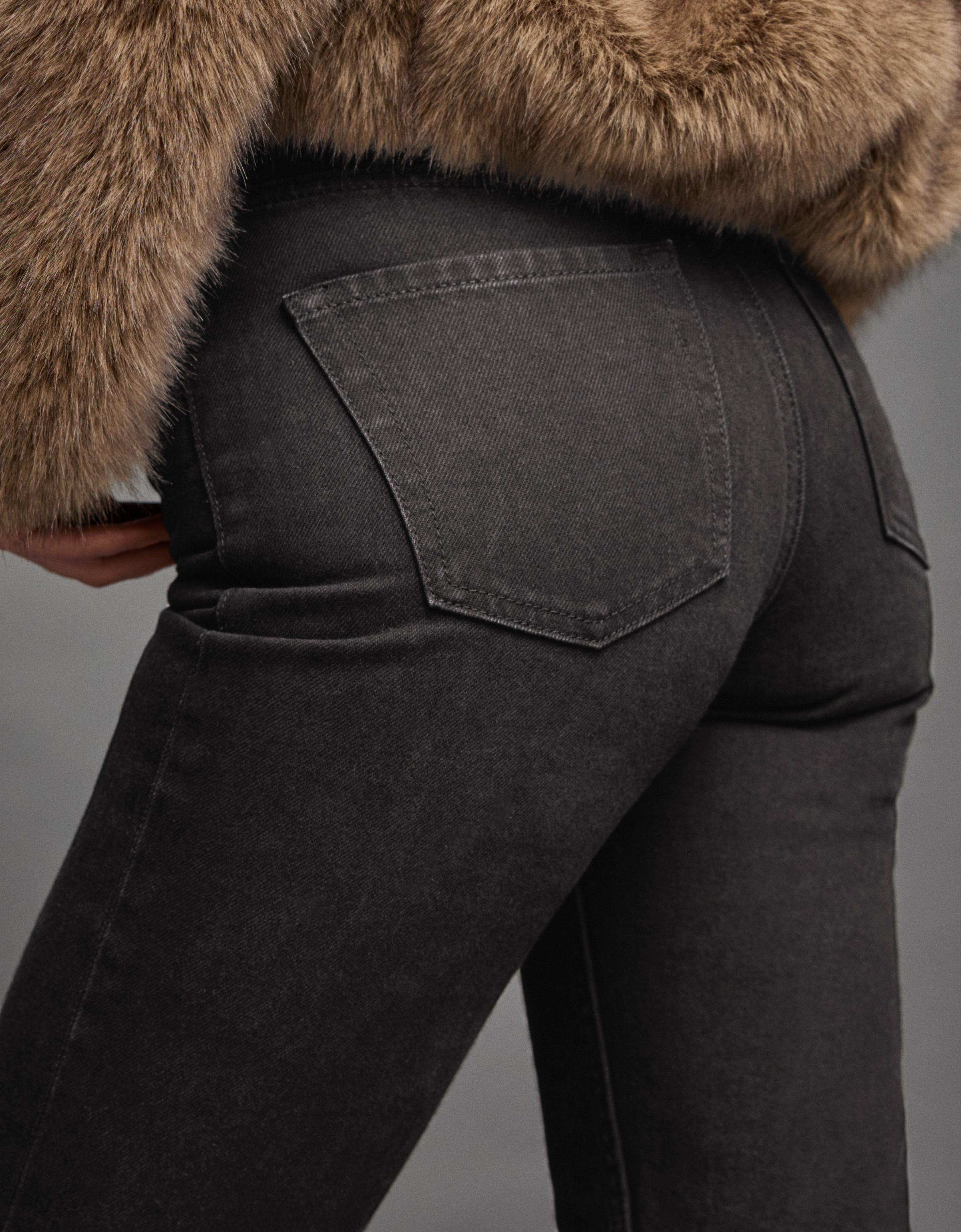 Straight cigarette jeans — Black