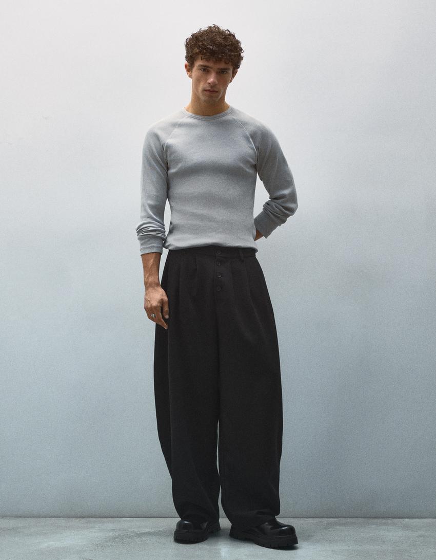 Pantalón barrel tailoring pinzas
