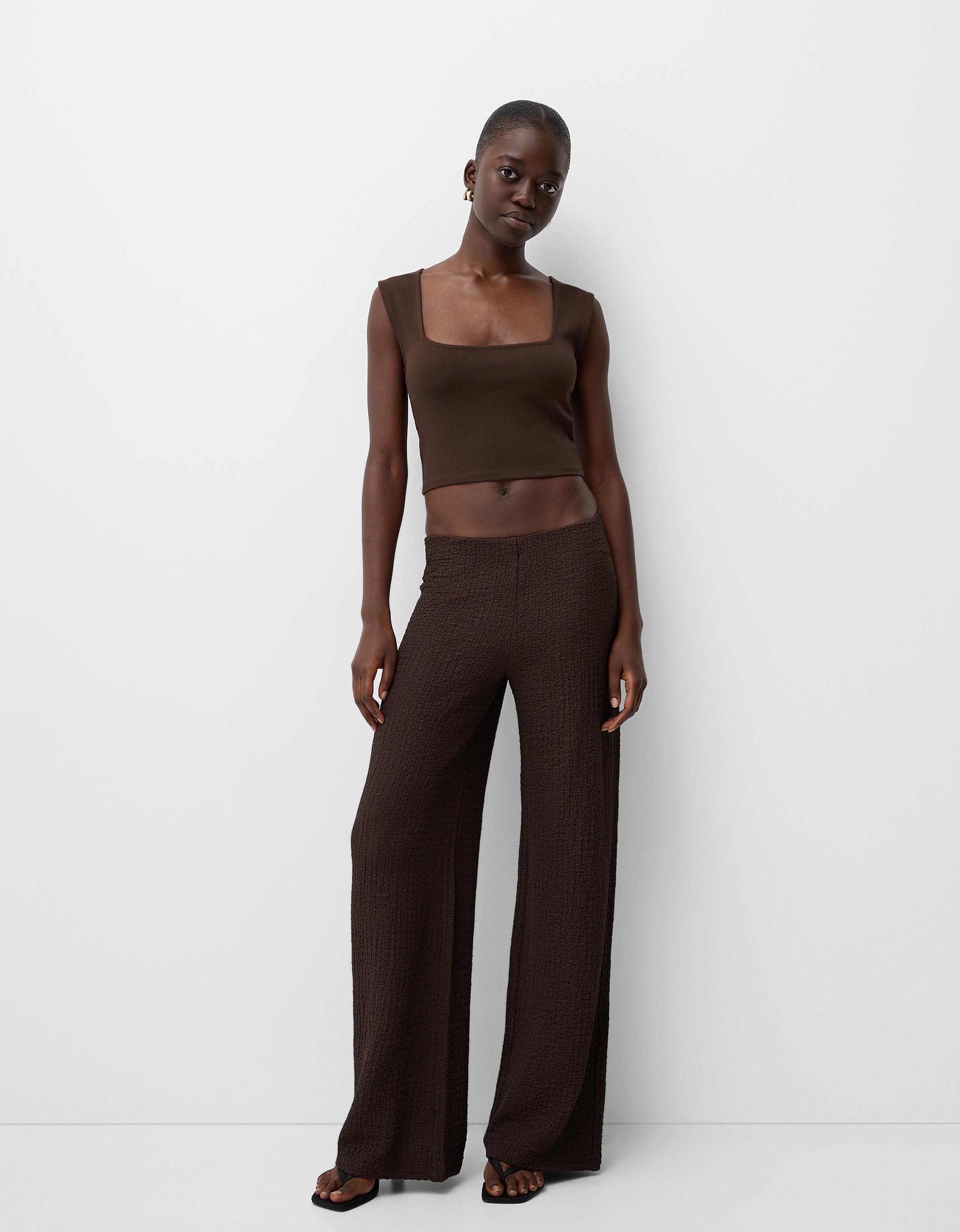 Bershka wide leg pants hotsell