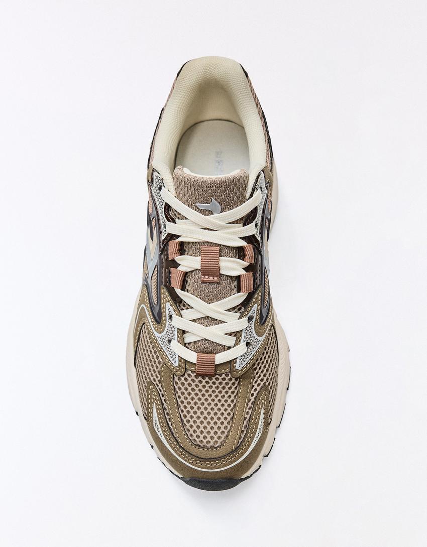 Buty sportowe z łączonych materiałów-Kombinowany