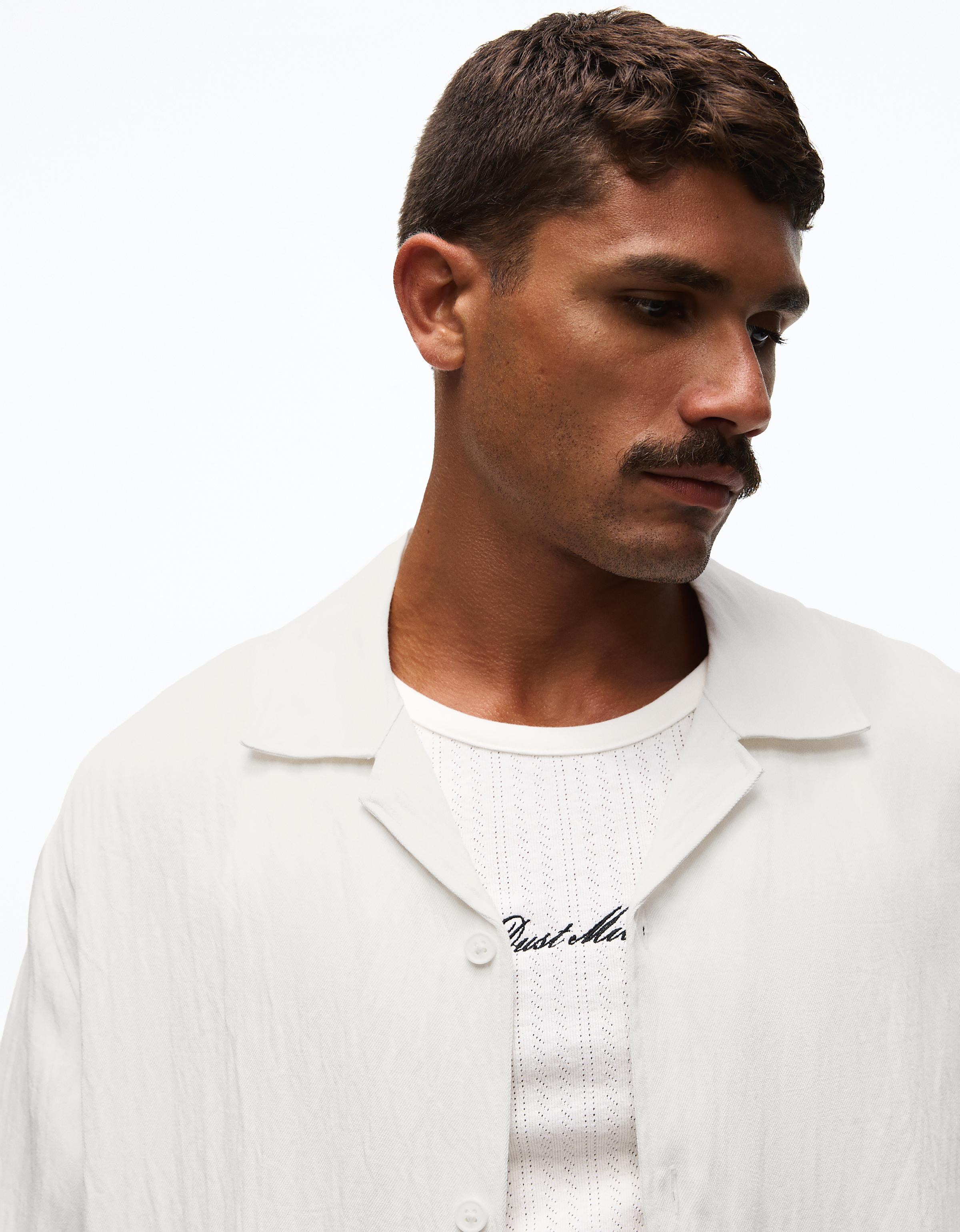 Rustic short sleeve shirt — White
