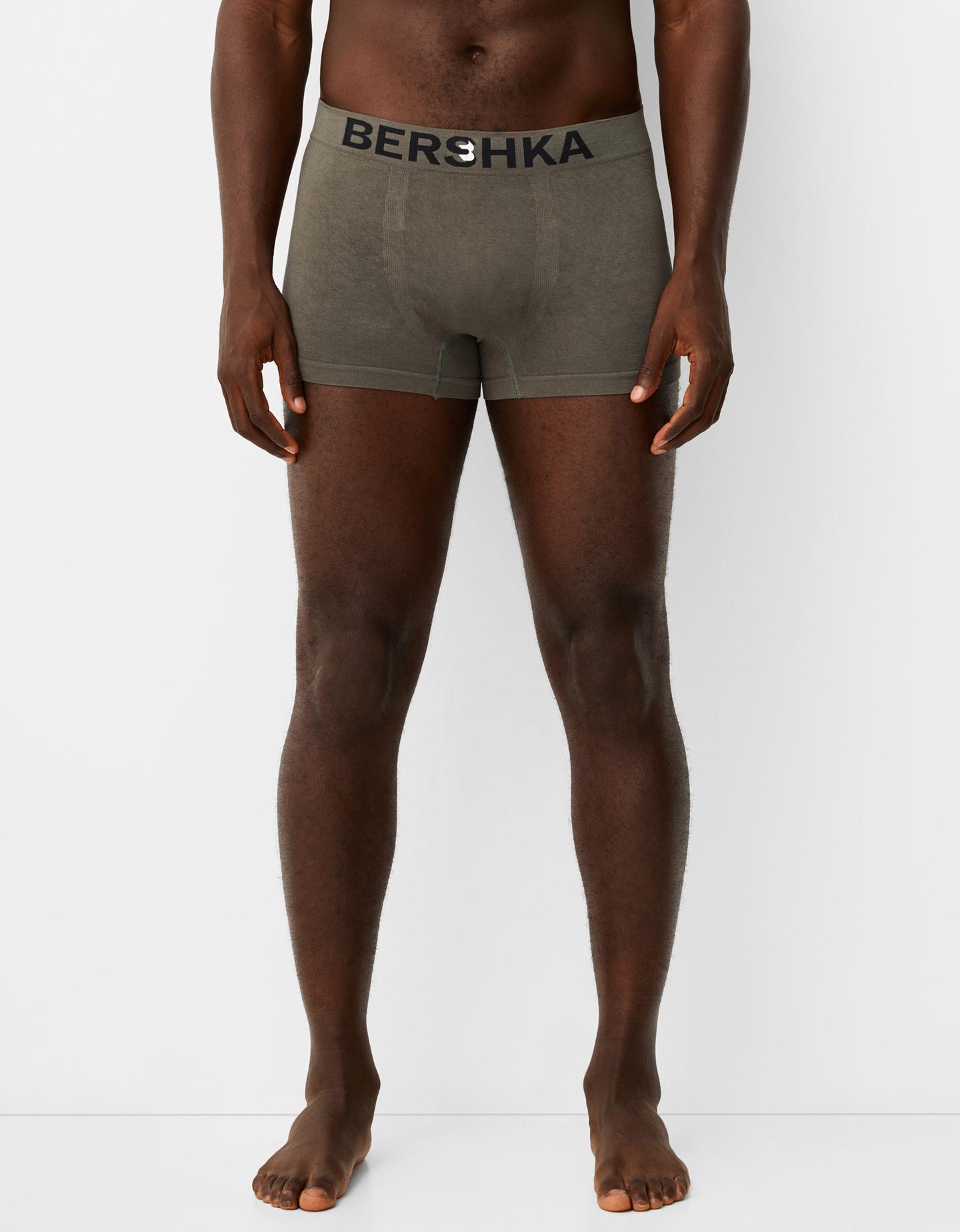 Bershka Pack 3 Boxer Seamless Con Stampa In Vita Uomo L-Xl Nero