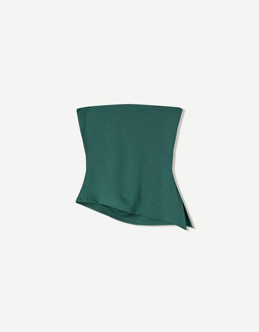 Top bandeau froncé-Vert