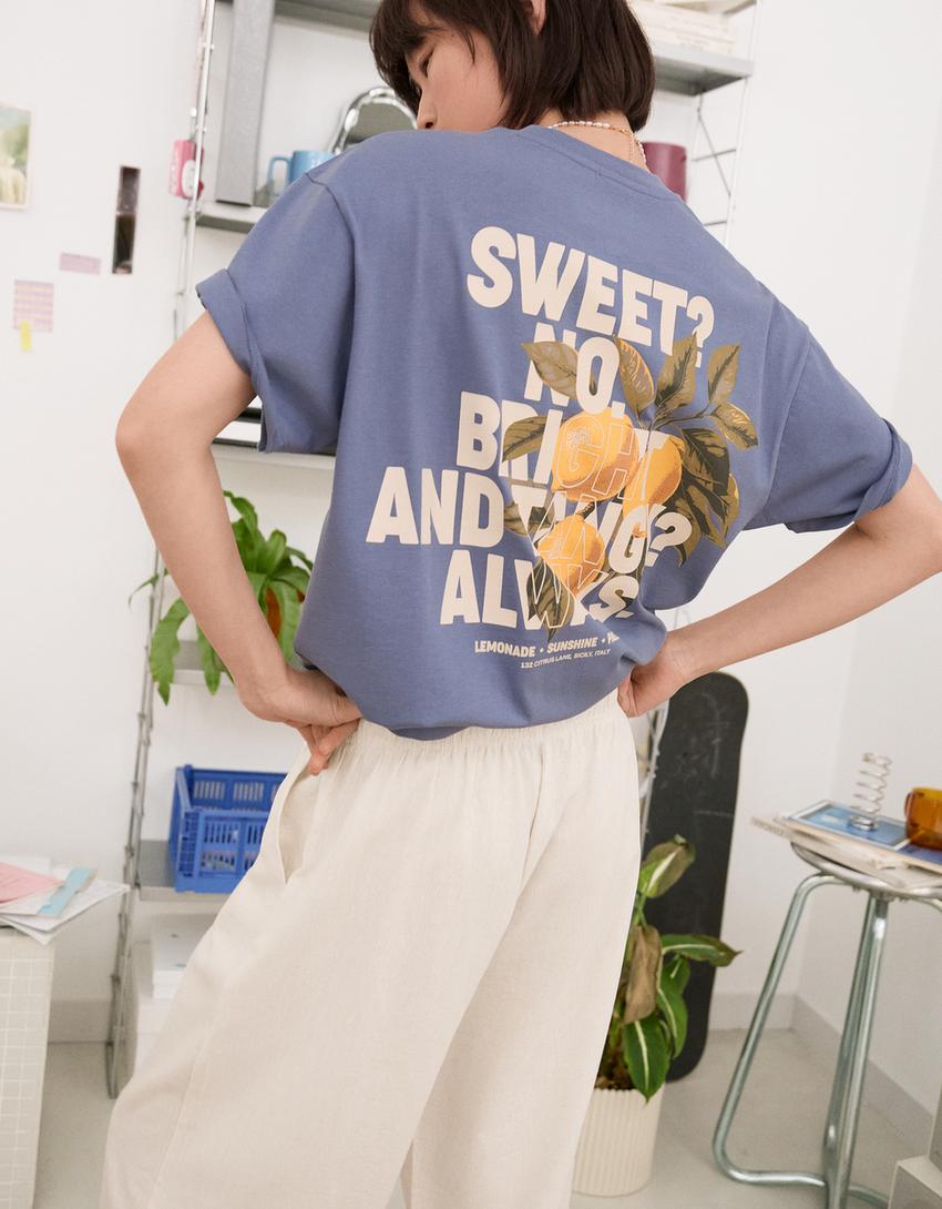 Linen blend trousers with an elasticated waistband-Sand
