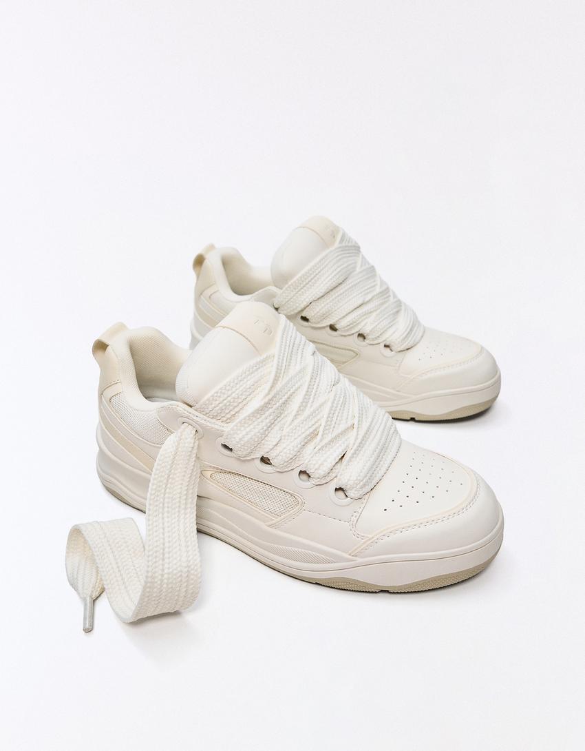 Chunky skate trainers-WHITE