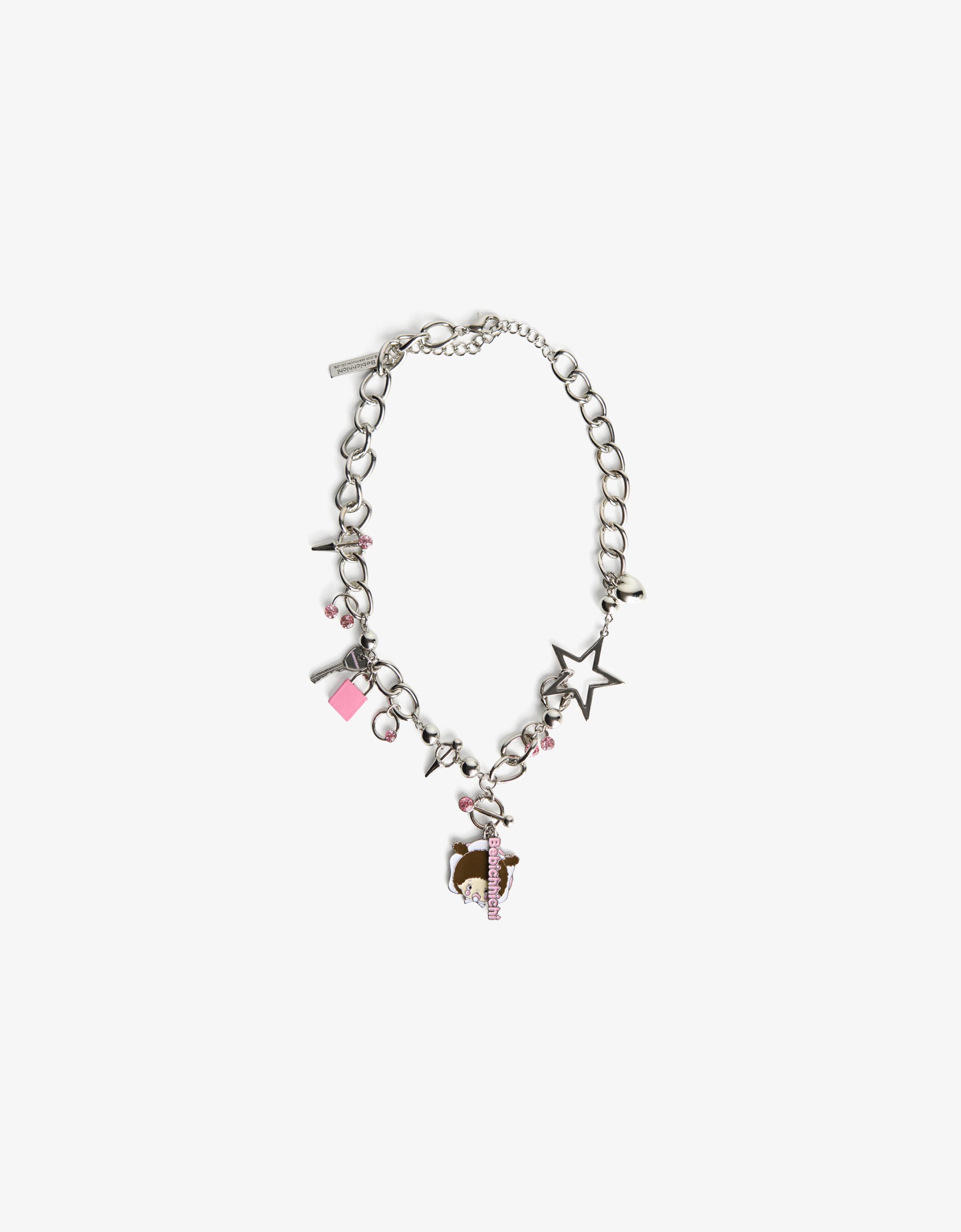 Bershka Monchhichi-Halsband Damen Silber