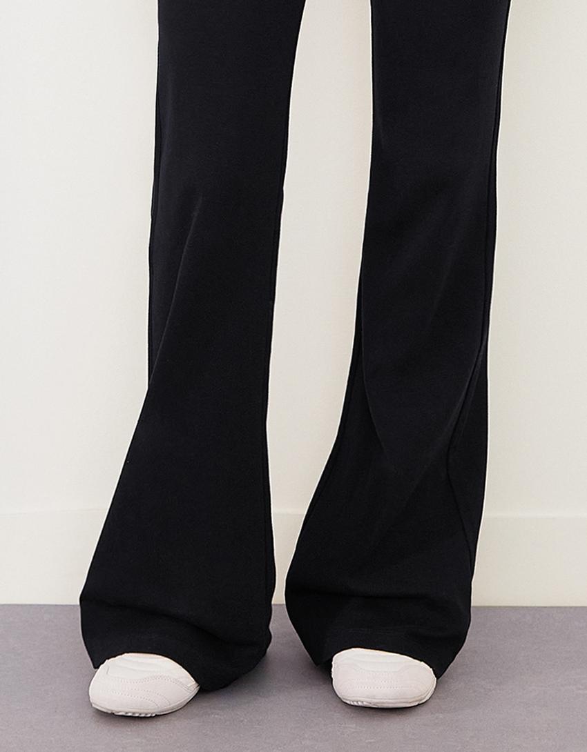 Flared broek-Zwart