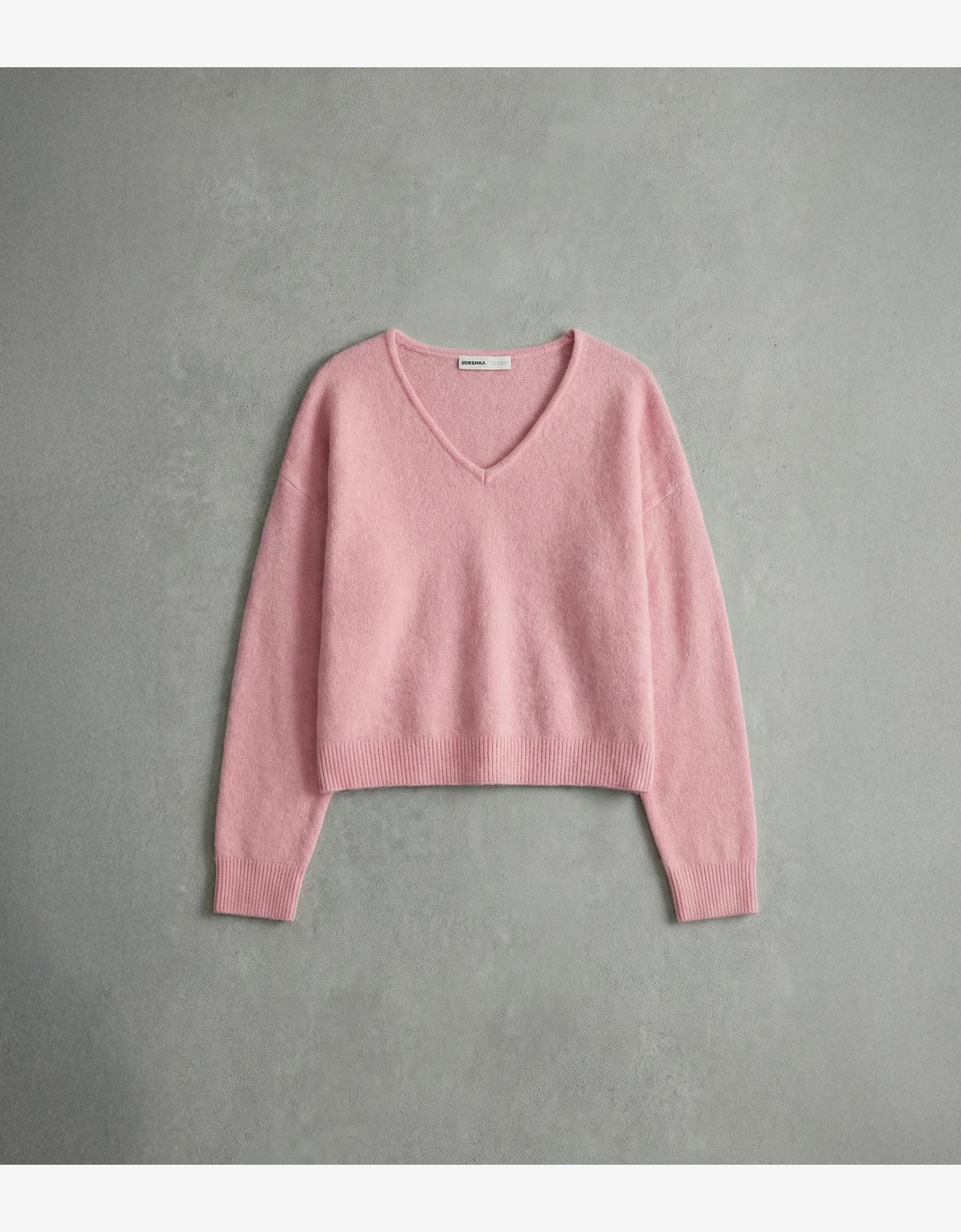 V yaka yumuşak dokulu kazak - Görsel 71