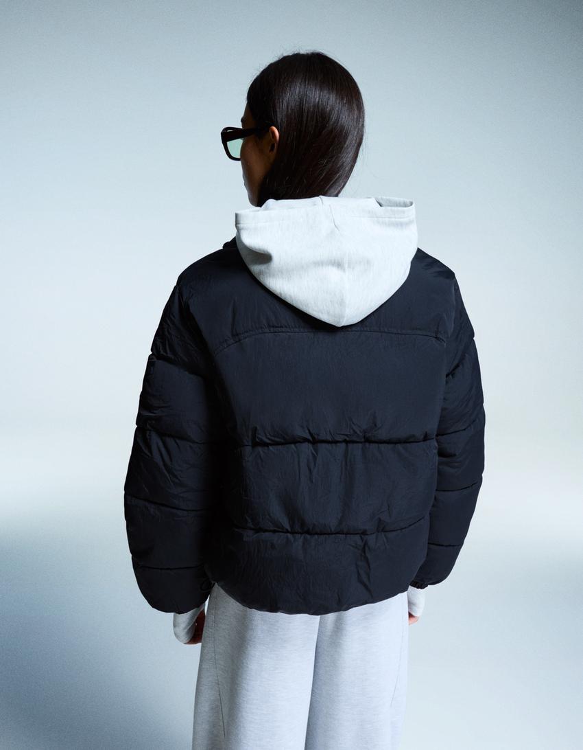 Puffer jacket-Black