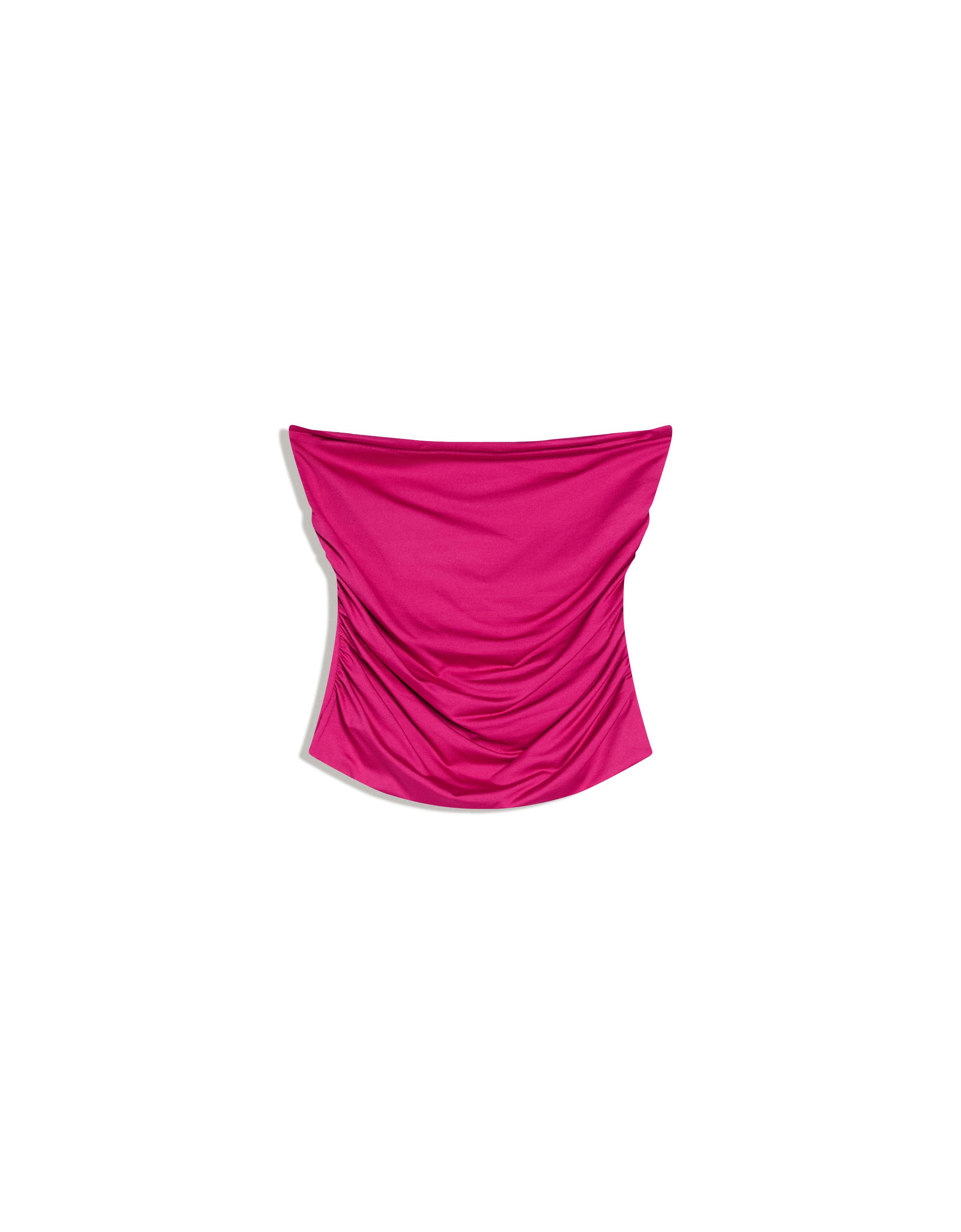 Büzgülü bandeau top - Görsel 3