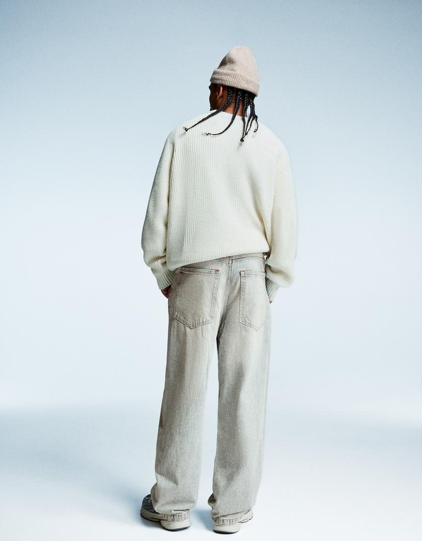 Super baggy jeans-Light blue