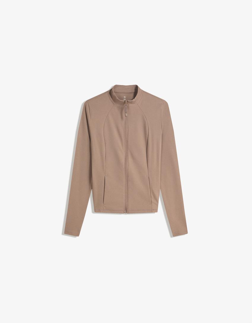 Chaqueta cremallera quick dry & breathable-Camel-0