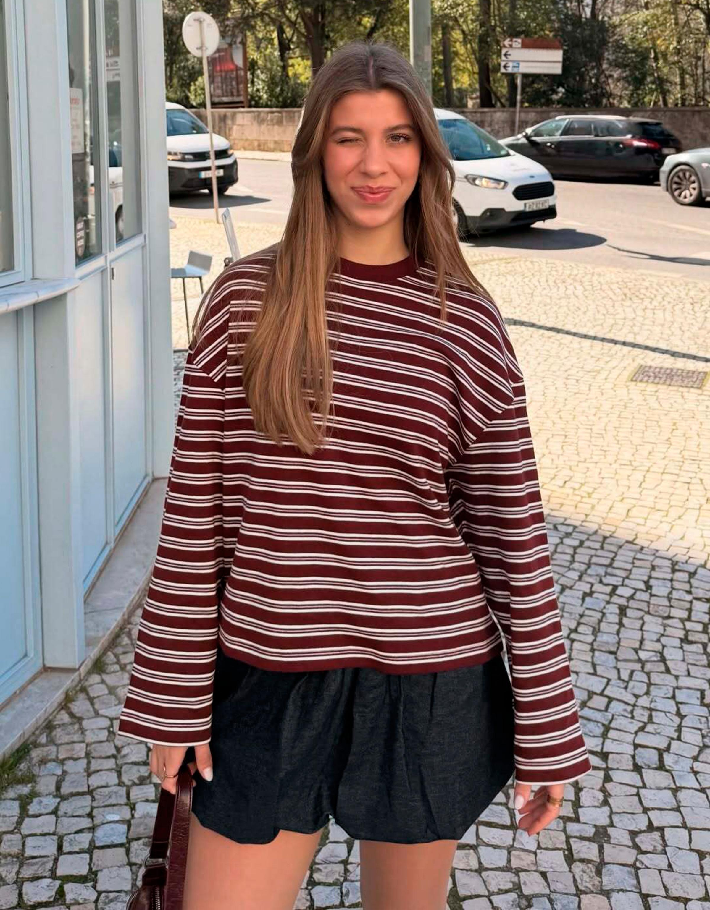 Uzun kollu baskılı tişört - Görsel 82