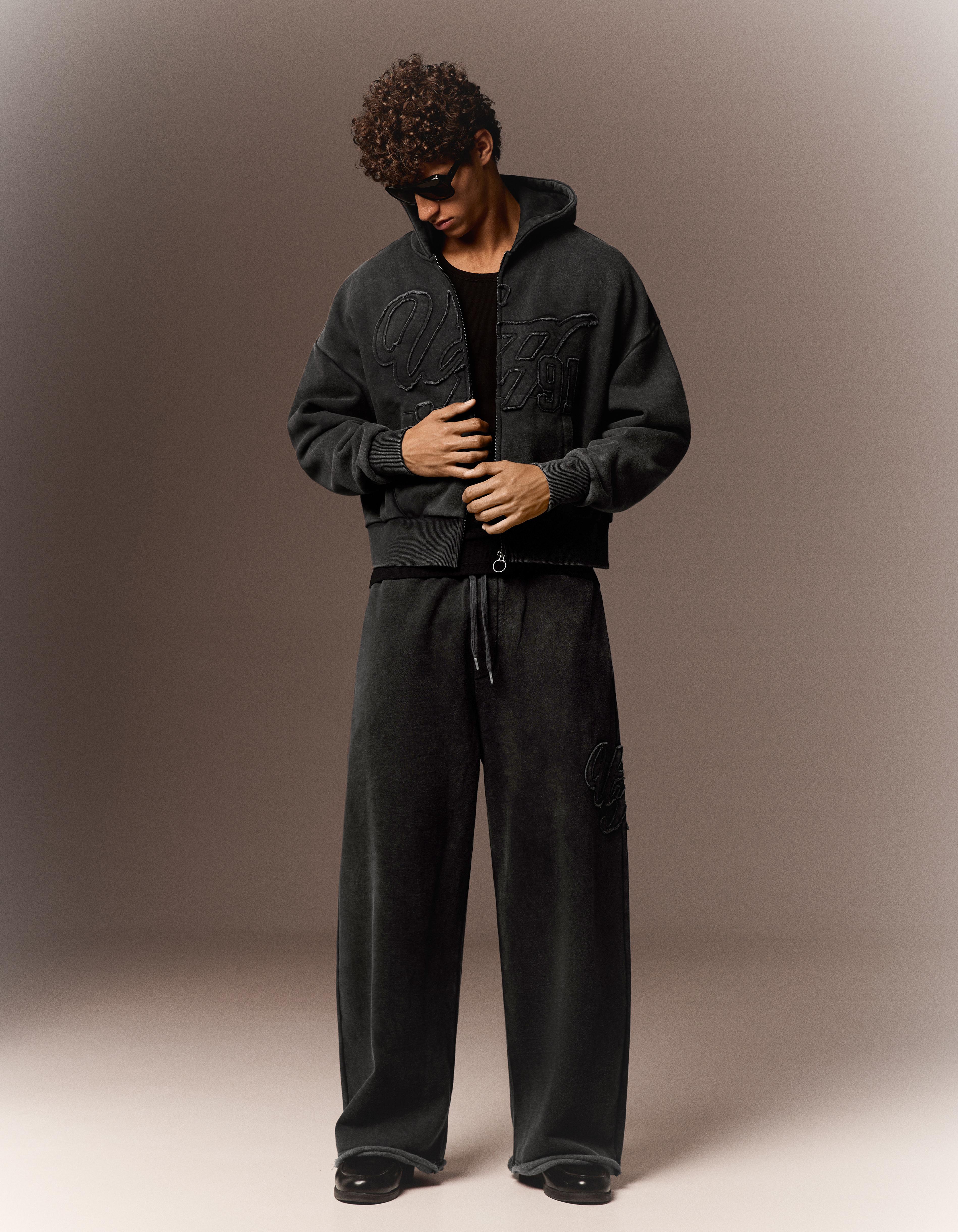 Super baggy washed trousers — Grey