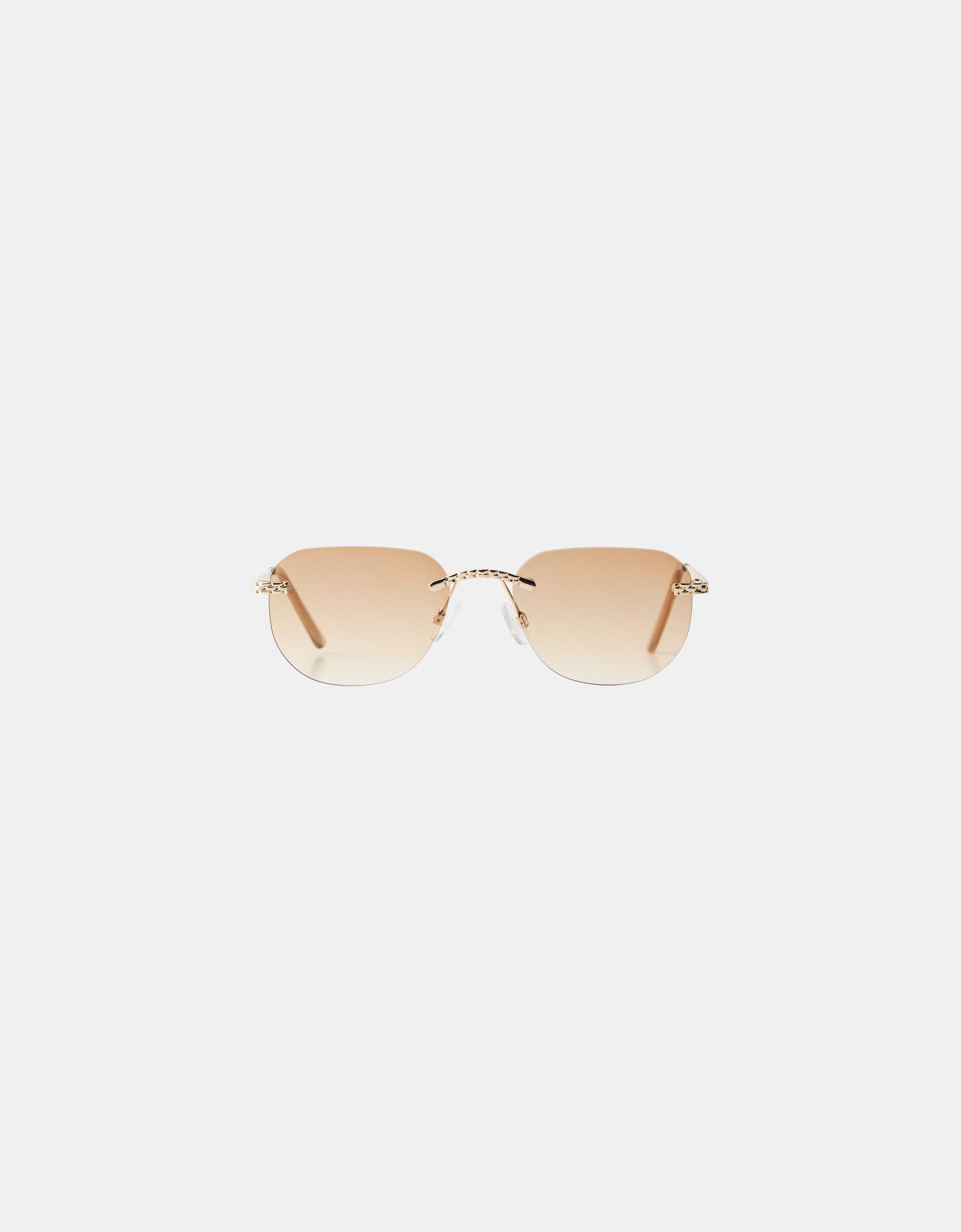 Bershka Sonnenbrille Mit Farbigen Gläsern Herren Braun