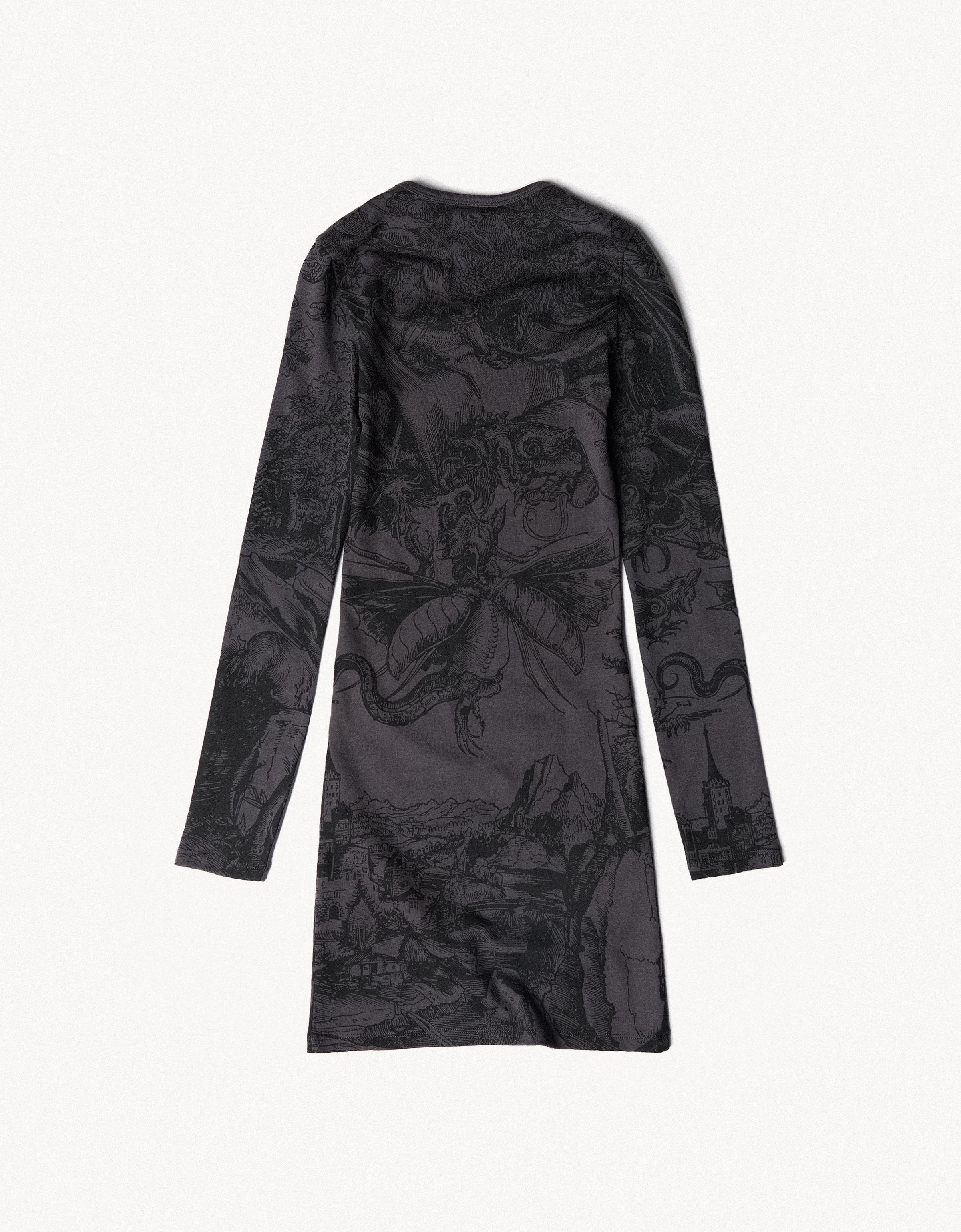 Bershka Uzun kollu ARIES X BERSHKA mini elbise görsel 6