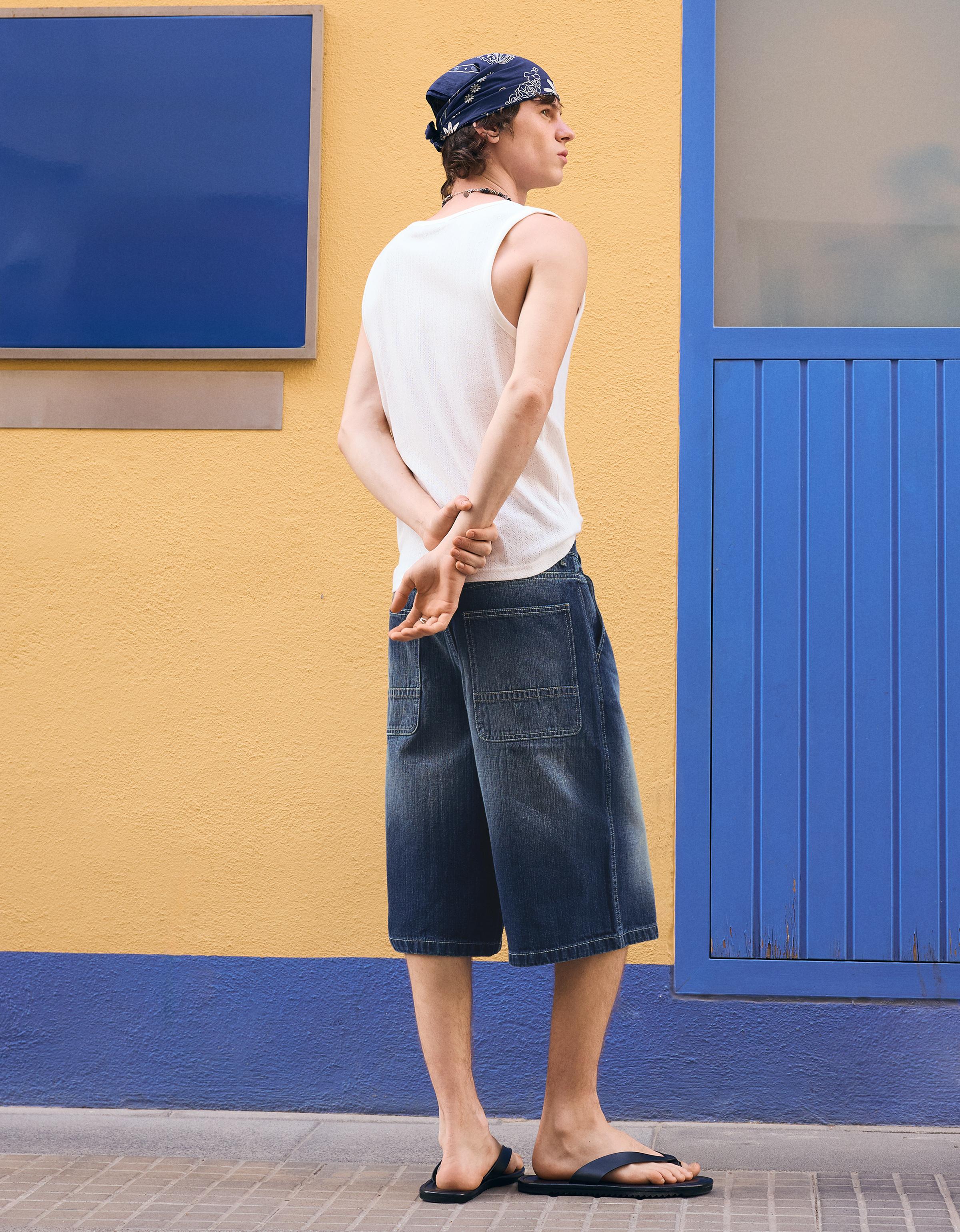 Skater denim bermuda - Görsel 84