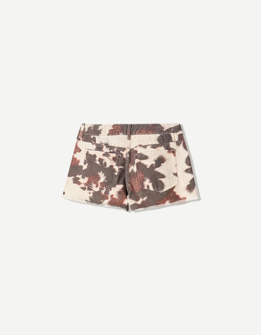 Short imprimé animal-Marron-5
