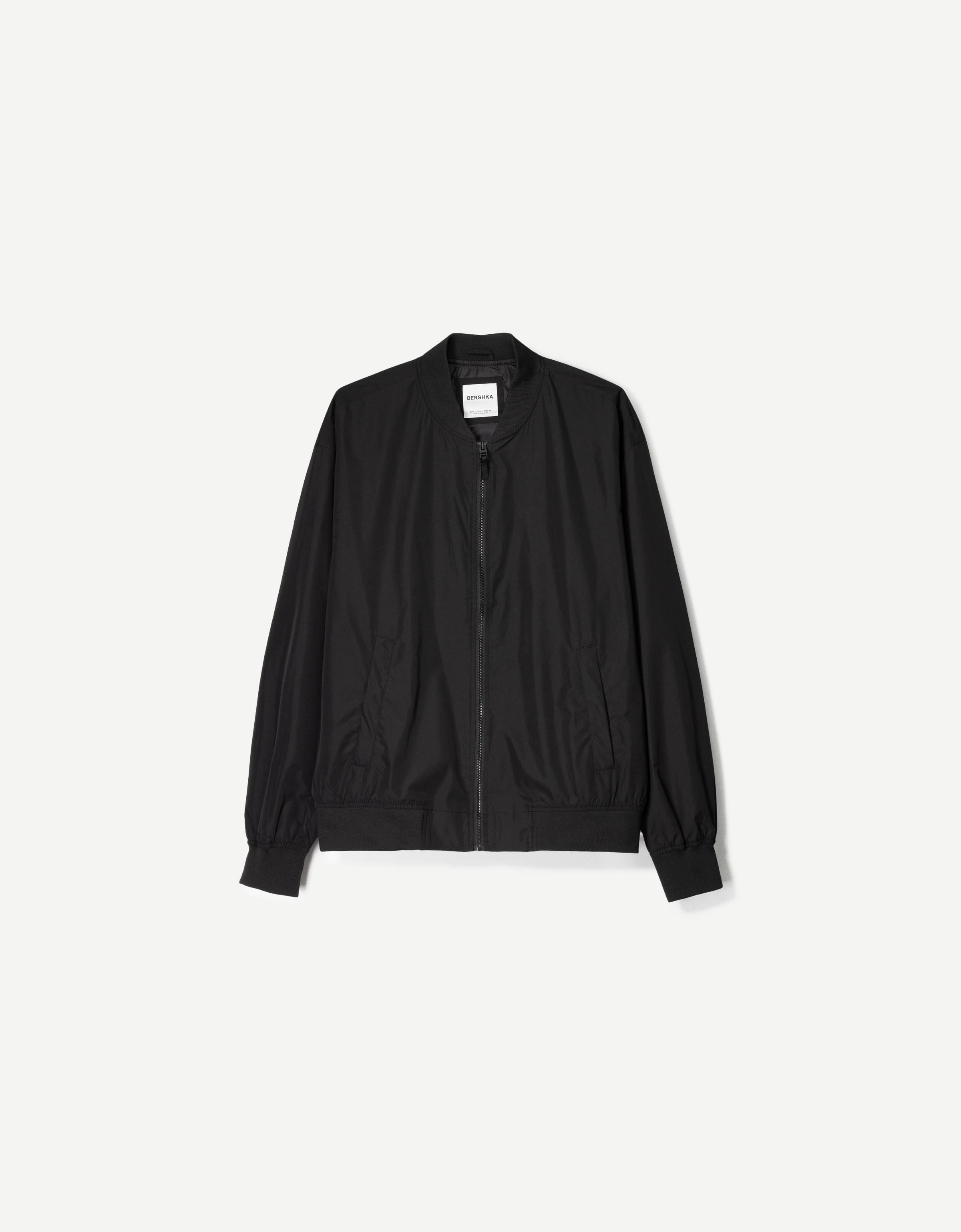 Hafif teknik kumaşlı bomber ceket - Görsel 8