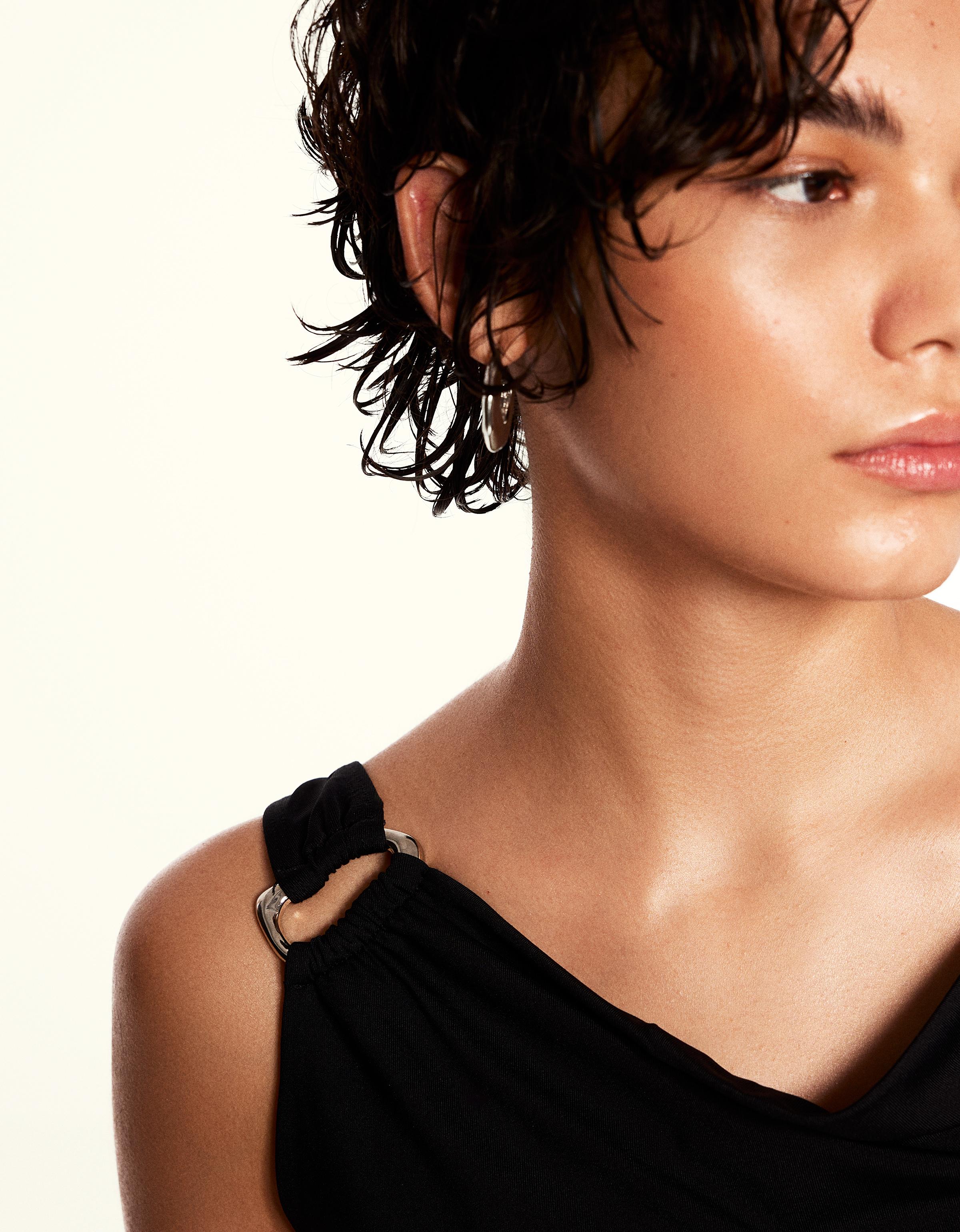 ノviavanda ASYMMETRIC HALTER TEE ブラック 0830. AeroSilver® Tank Top - Black – ASRV