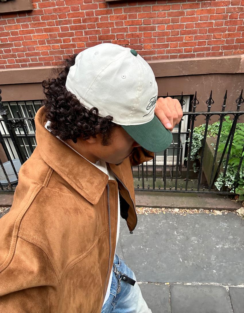 Blouson effet suédine-Sable