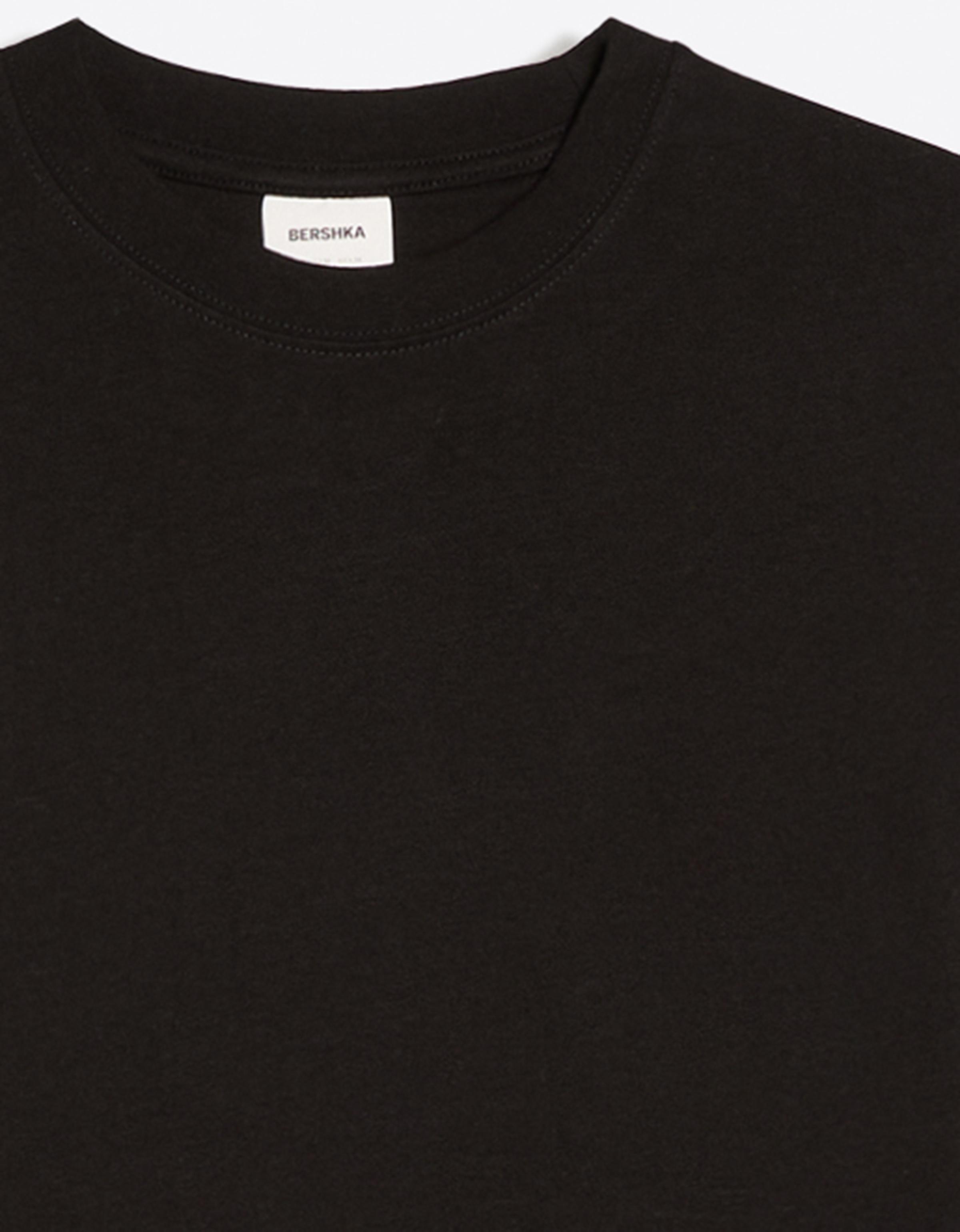 Boxy long sleeve T-shirt — Black